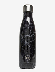 Markberg - Rebottle 500 ml, Printed - wasserflaschen & glasflaschen - marble/black w/silver lid - 0