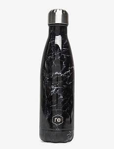 Rebottle - vandflasker & drikkedunke - marble/black w/silver lid