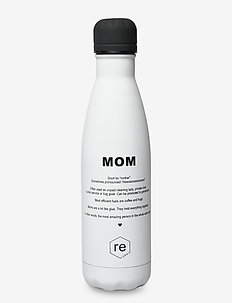Rebottle - vandflasker & drikkedunke - text "mom" white