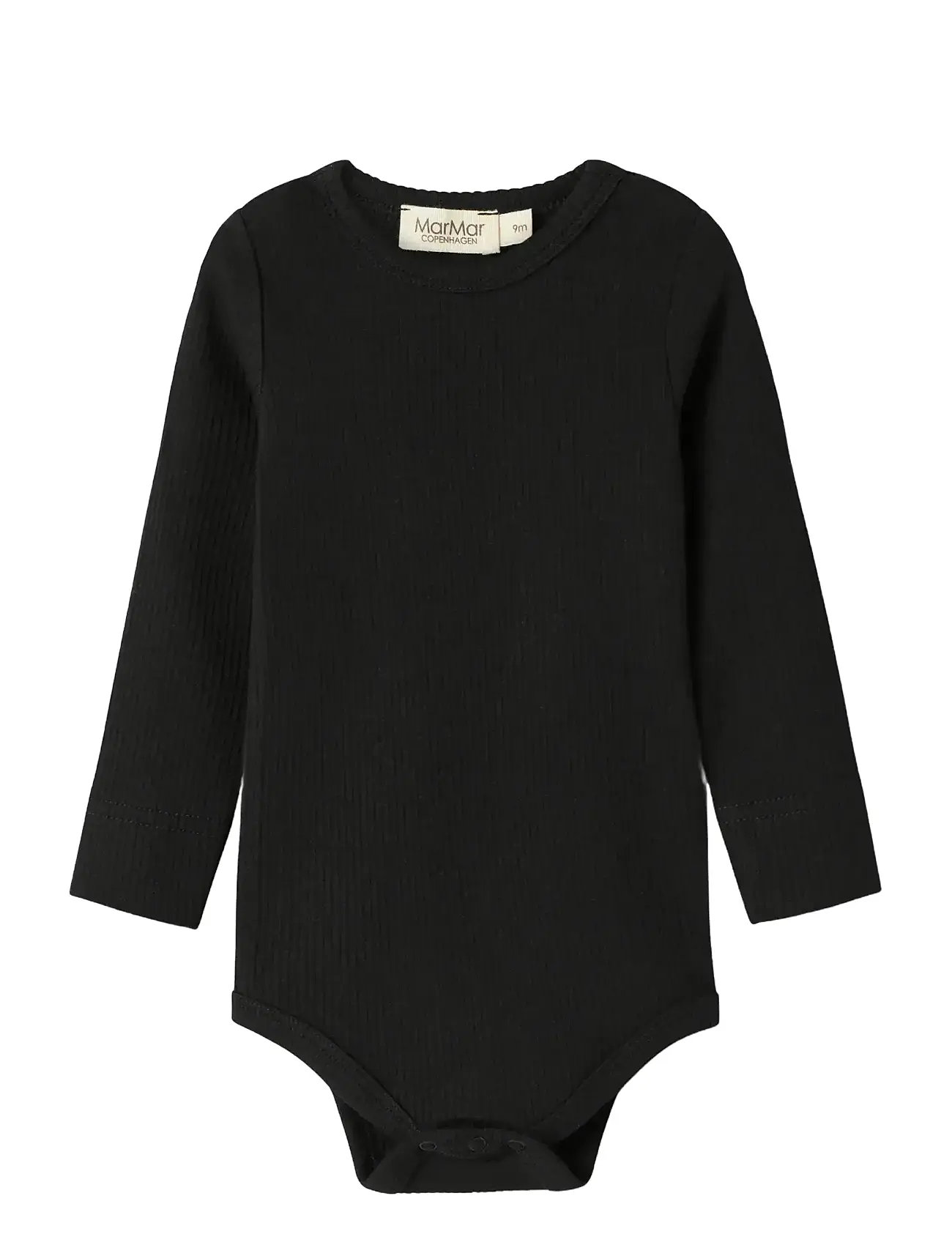 MarMar Copenhagen Plain Body Ls, 92, Black, Bodys > Langærmede, Børn