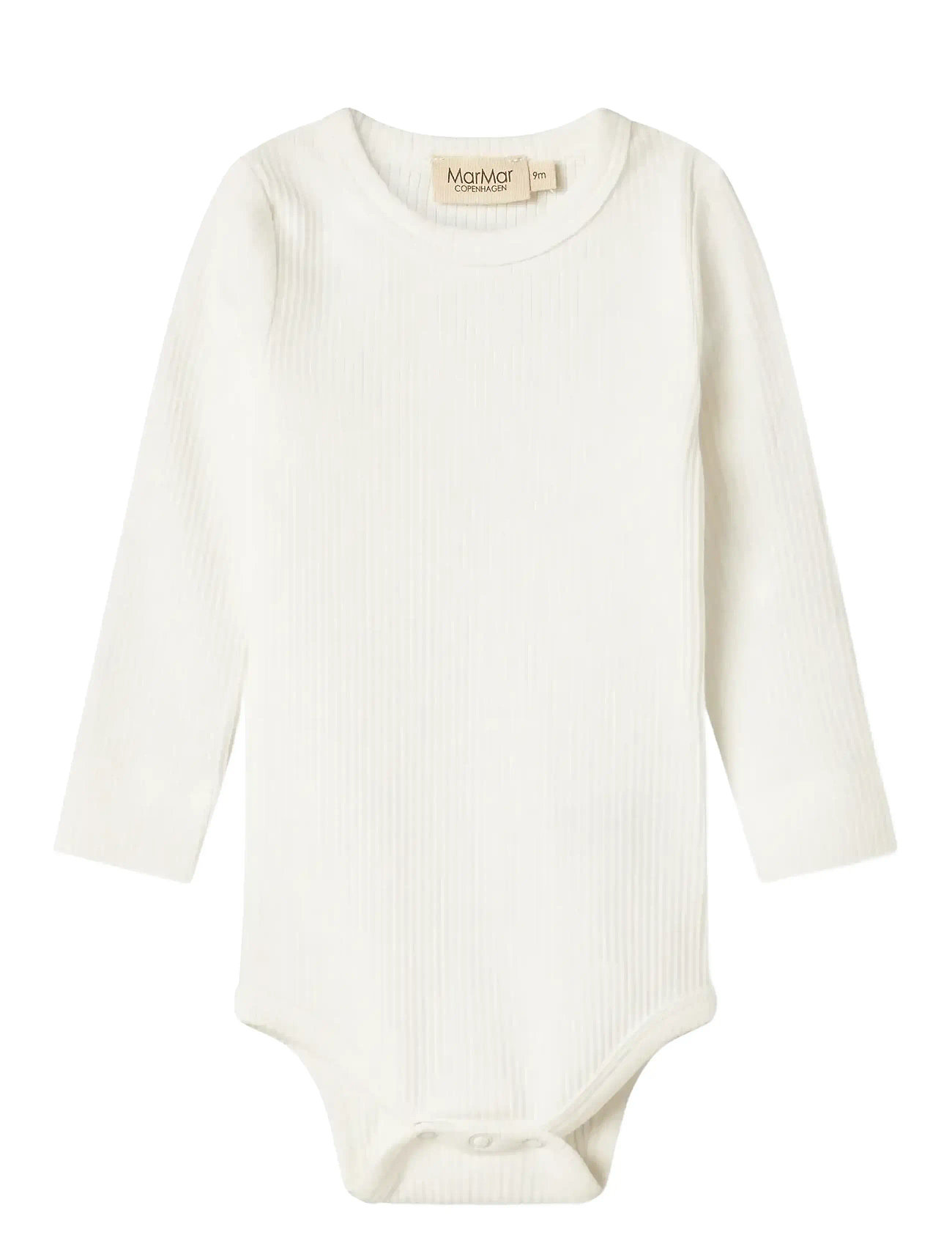 MarMar Copenhagen Plain Body Ls, 80, White, Bodys > Langærmede, Børn
