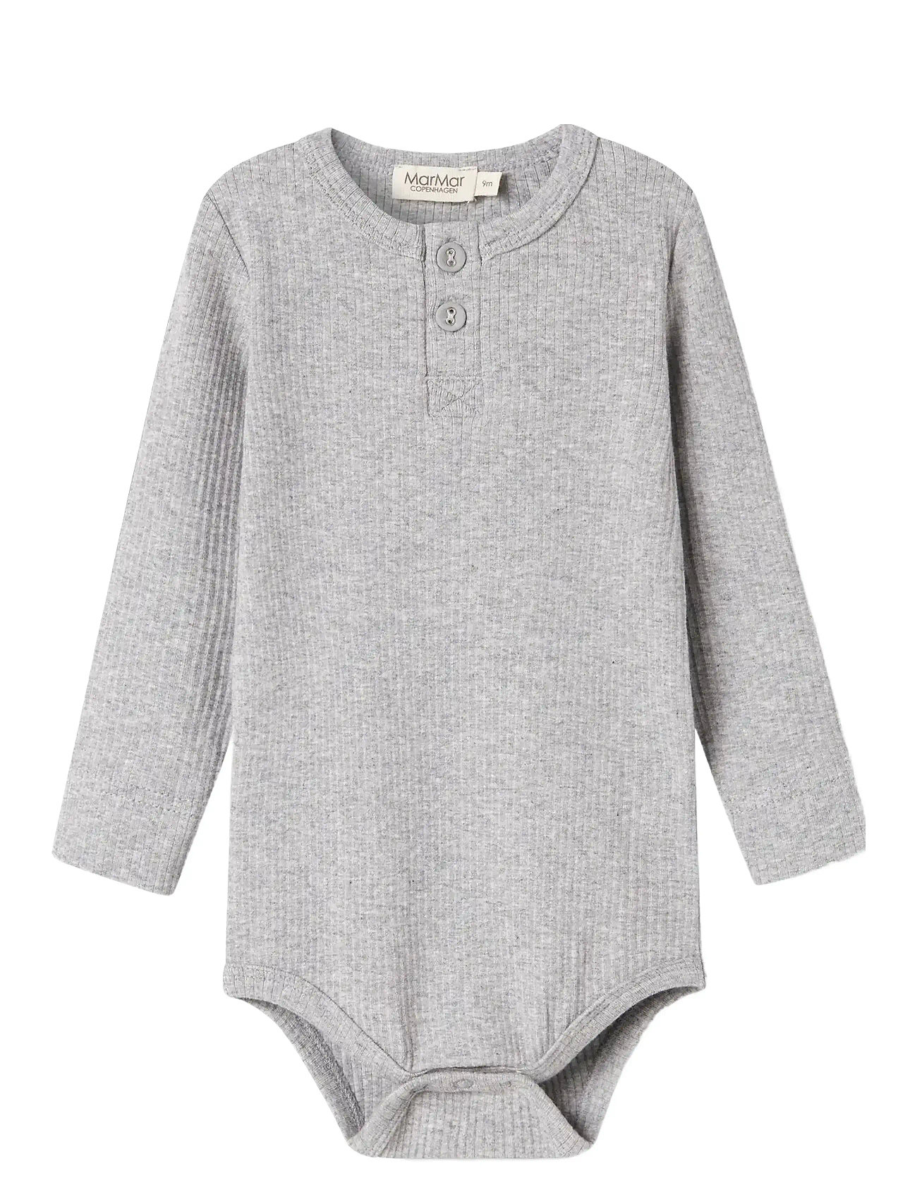 MarMar Copenhagen Body Ls, 62, Grey, Bodys > Langærmede, Børn