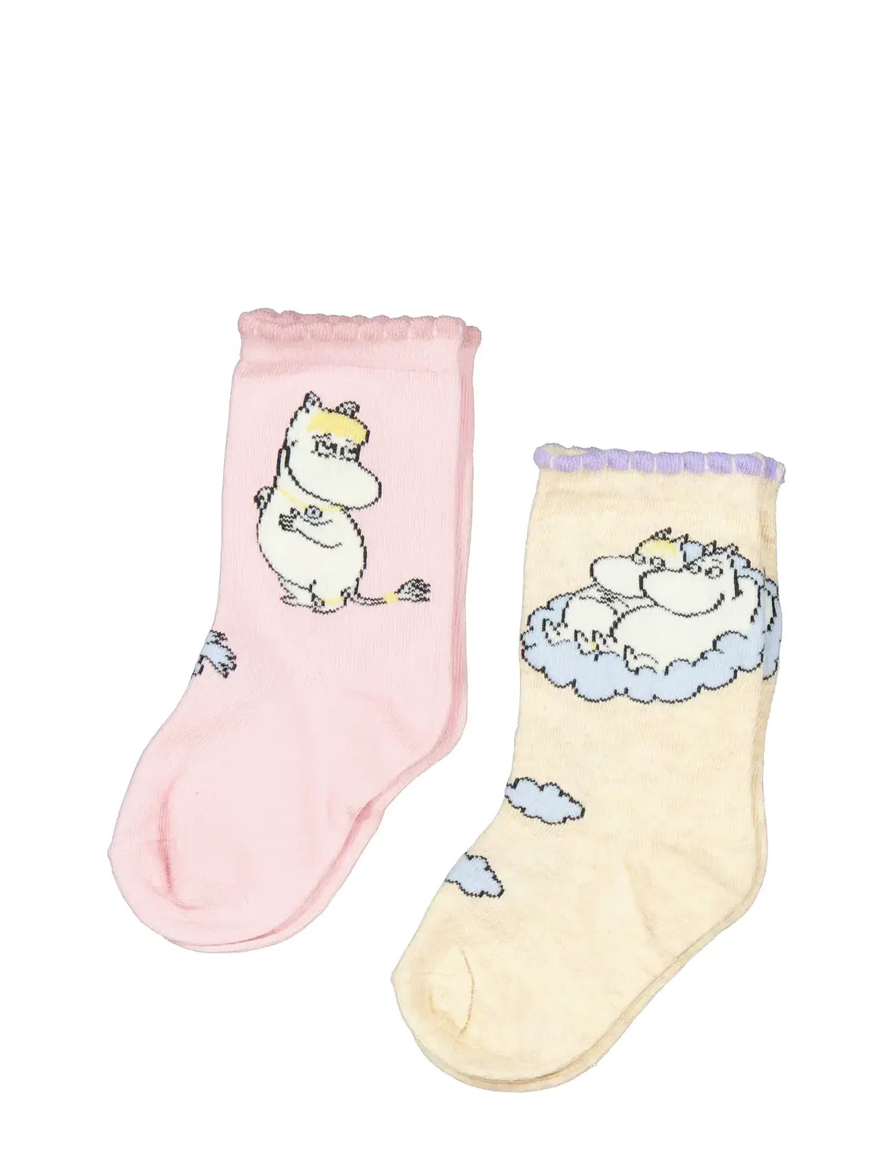MarMar Copenhagen Socks Scallop (2-Pack), 19/21, Multi/patterned, Sokker & Strømpebukser > Sokker, Børn
