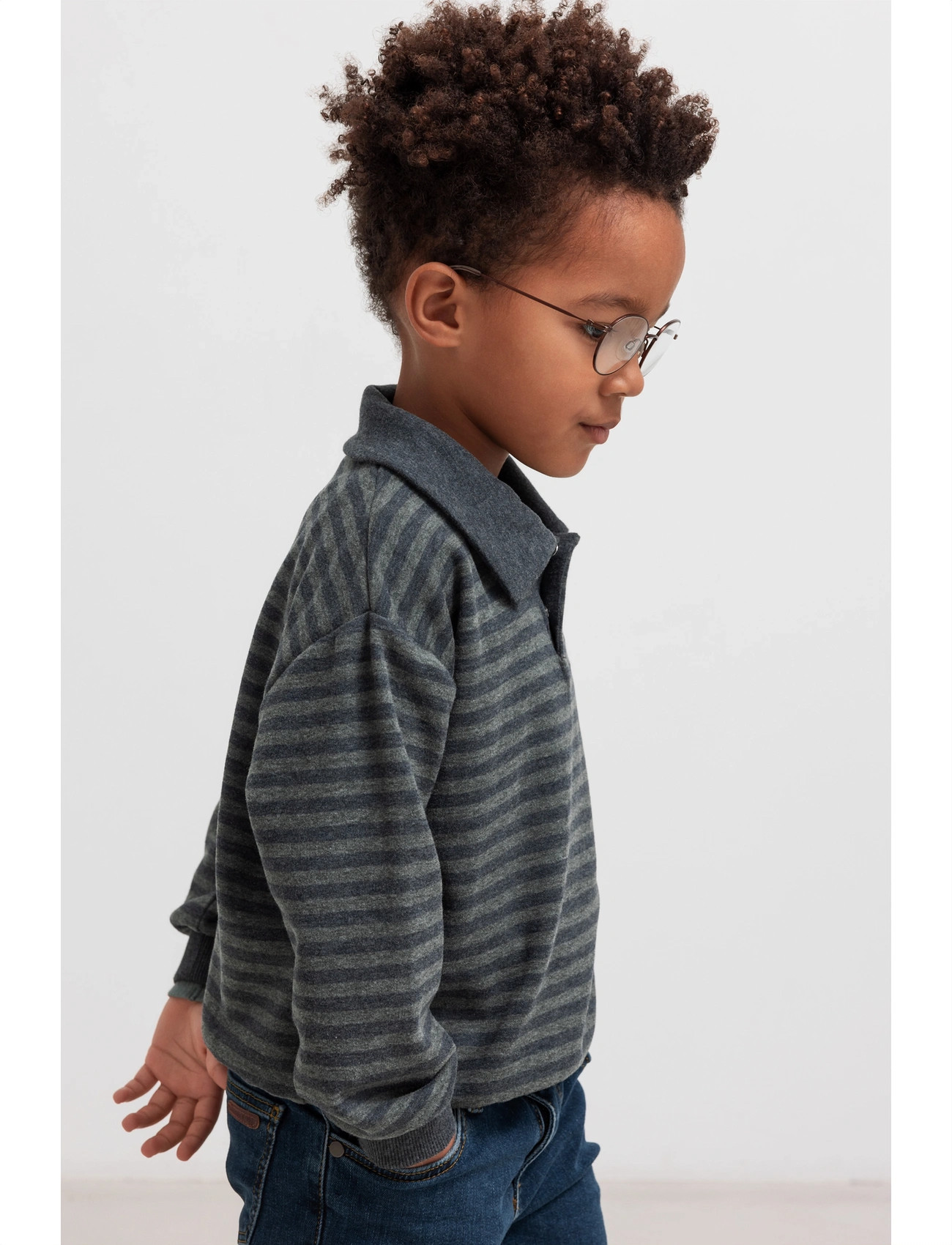 MarMar Copenhagen Thanos Polo, 152, Grey, Polo Skjorter > Langærmede Polo Shirts, Børn