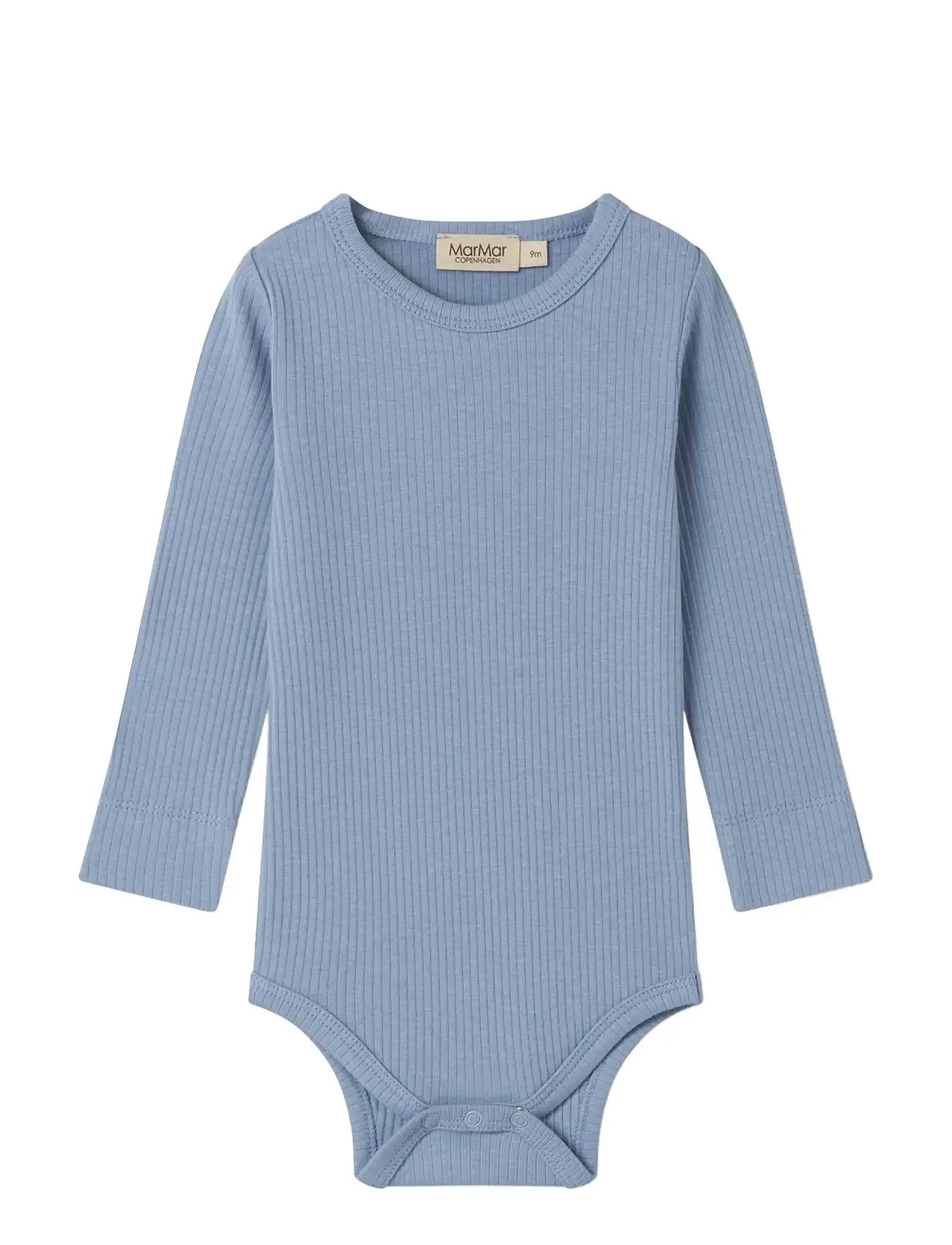 MarMar Copenhagen Plain Body Ls, 68, Blue, Bodys > Langærmede, Børn