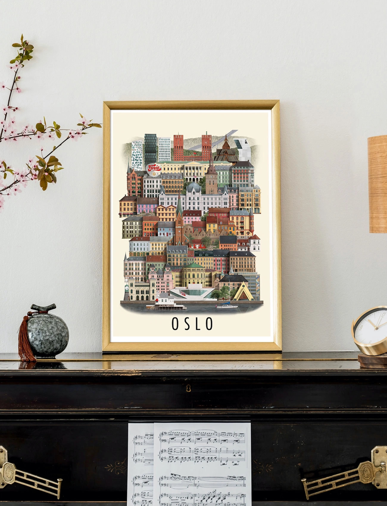 Martin Schwartz Oslo Small Poster, 29.7X42 cm, Multi/patterned, Tasker > Totes, Dame