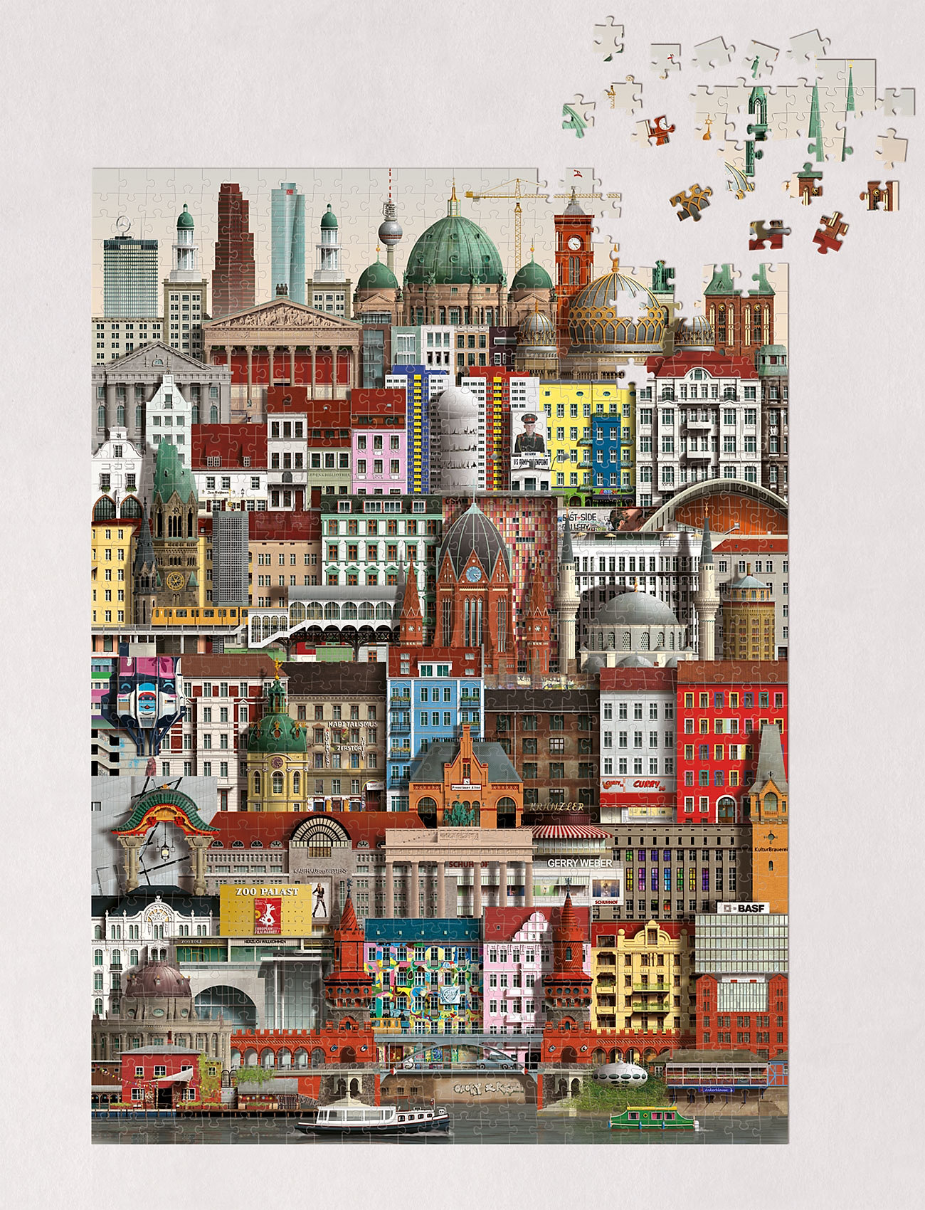Clementoni Berlin City Puzzle 1000 Pieces - Vertical Cityscape Jigsaw For Adults