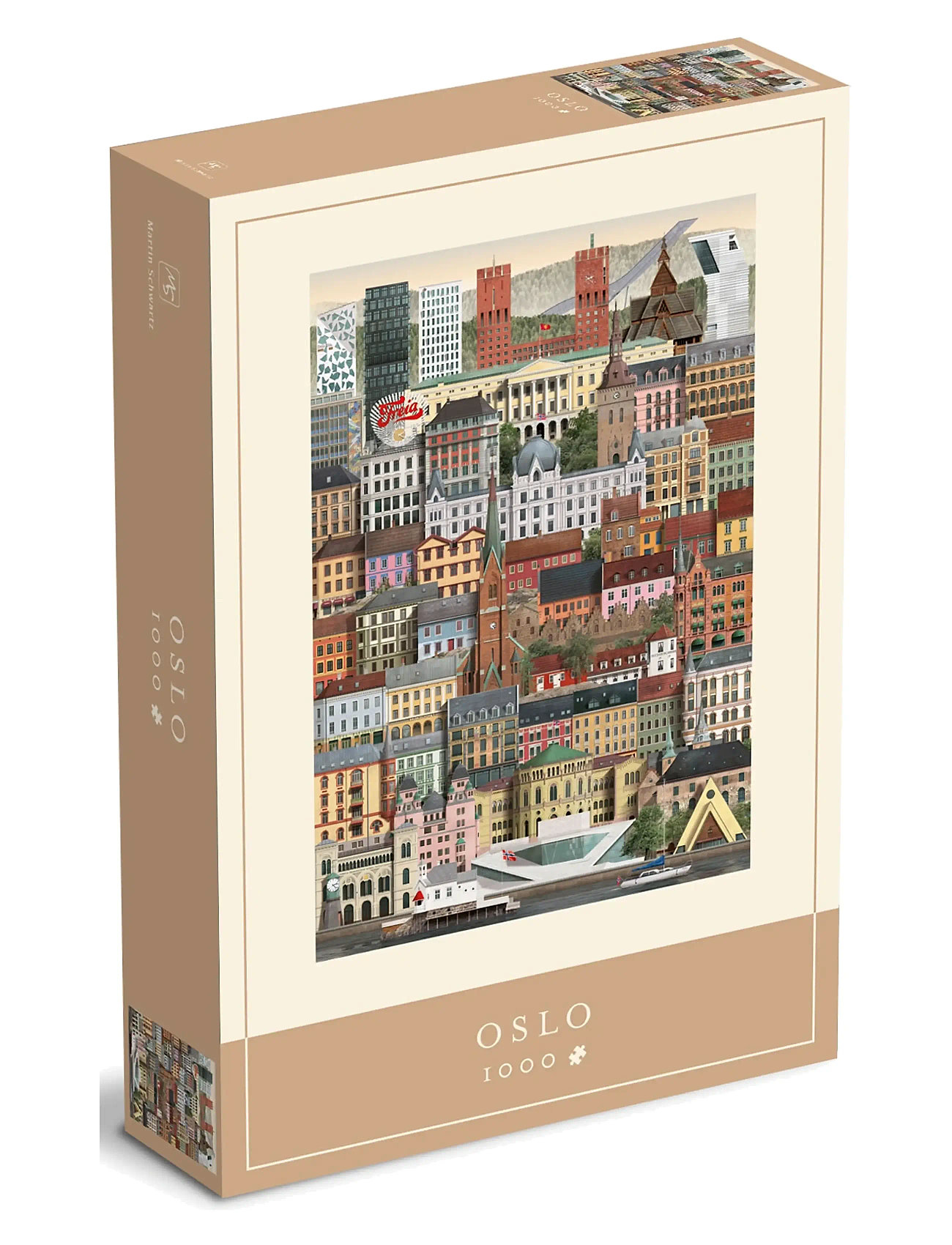 Martin Schwartz Oslo Jigsaw Puzzle (1000 Pieces), 50X70 cm, Multi/patterned, Puslespil & Spil > Puslespil, Unisex