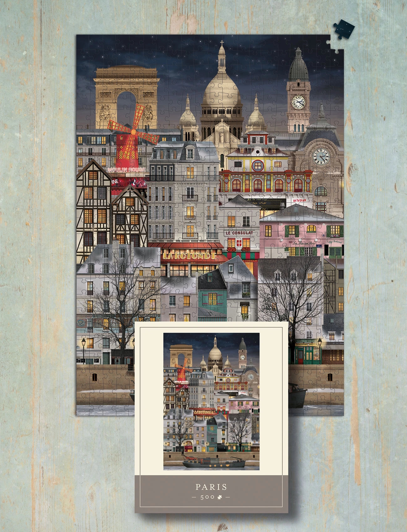 Martin Schwartz Paris Jigsaw Puzzle (500 Pieces), 33X47 cm, Multi/patterned, Puslespil & Spil > Puslespil, Unisex