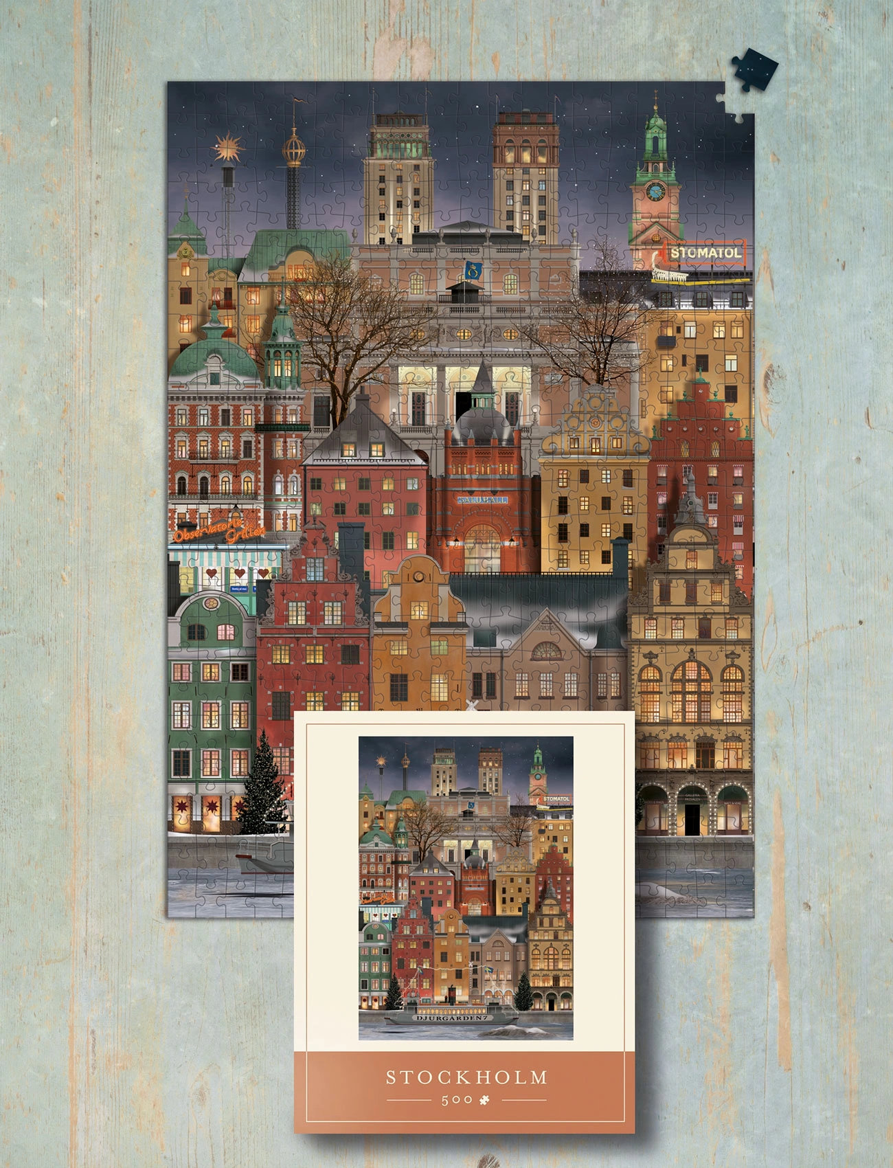 Martin Schwartz Stockholm Jigsaw Puzzle (500 Pieces), 33X47 cm, Beige, Puslespil & Spil > Puslespil, Unisex