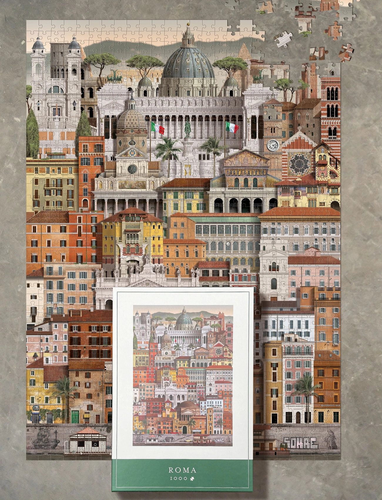 Martin Schwartz Rome Jigsaw Puzzle (1000 Pieces), 50X70 cm, Multi/patterned, Puslespil & Spil > Puslespil, Unisex