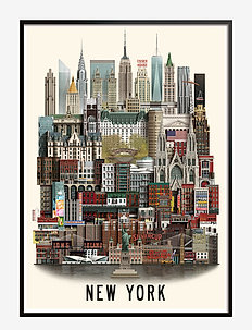 New York small poster - cities & maps - multi color