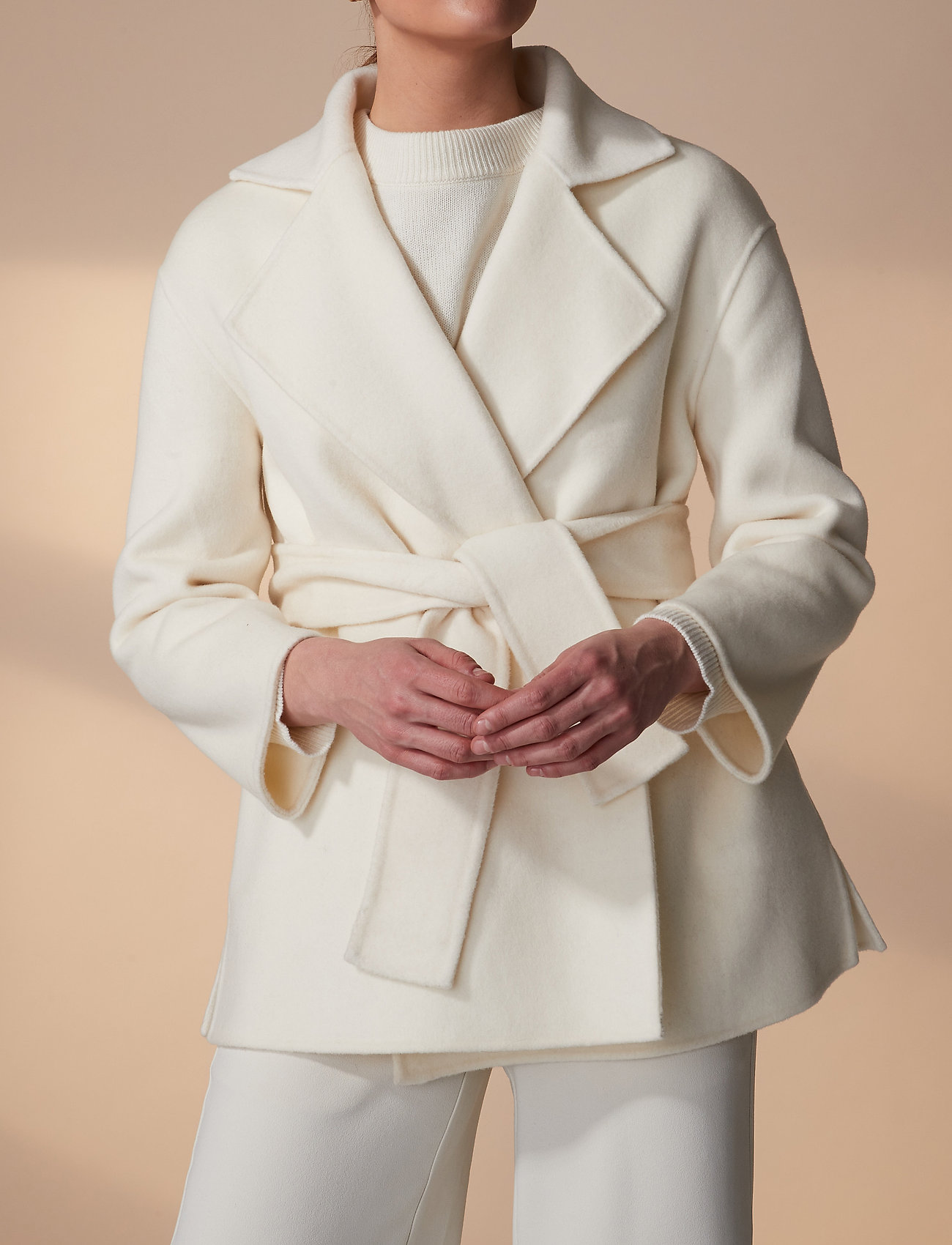 Marville Road - Hedvig Wrap Wool Jacket - winter white - 0