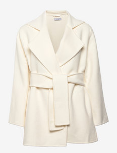 Hedvig Wrap Wool Jacket - winter jackets - winter white