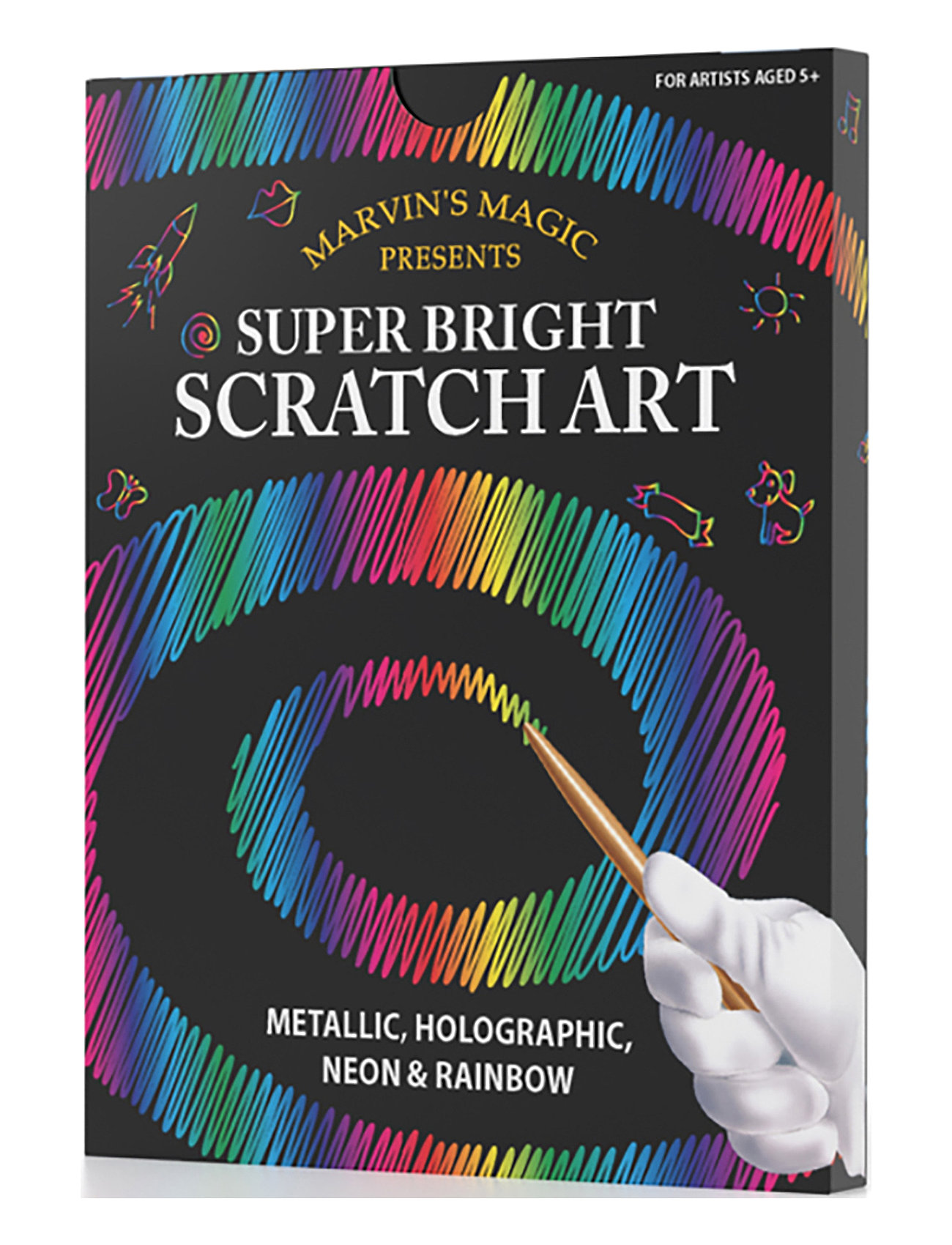 Magic Super Bright Scratch Art Toys Creativity Drawing & Crafts Drawing Coloring & Craft Books Multi/patterned Marvin's Magic
