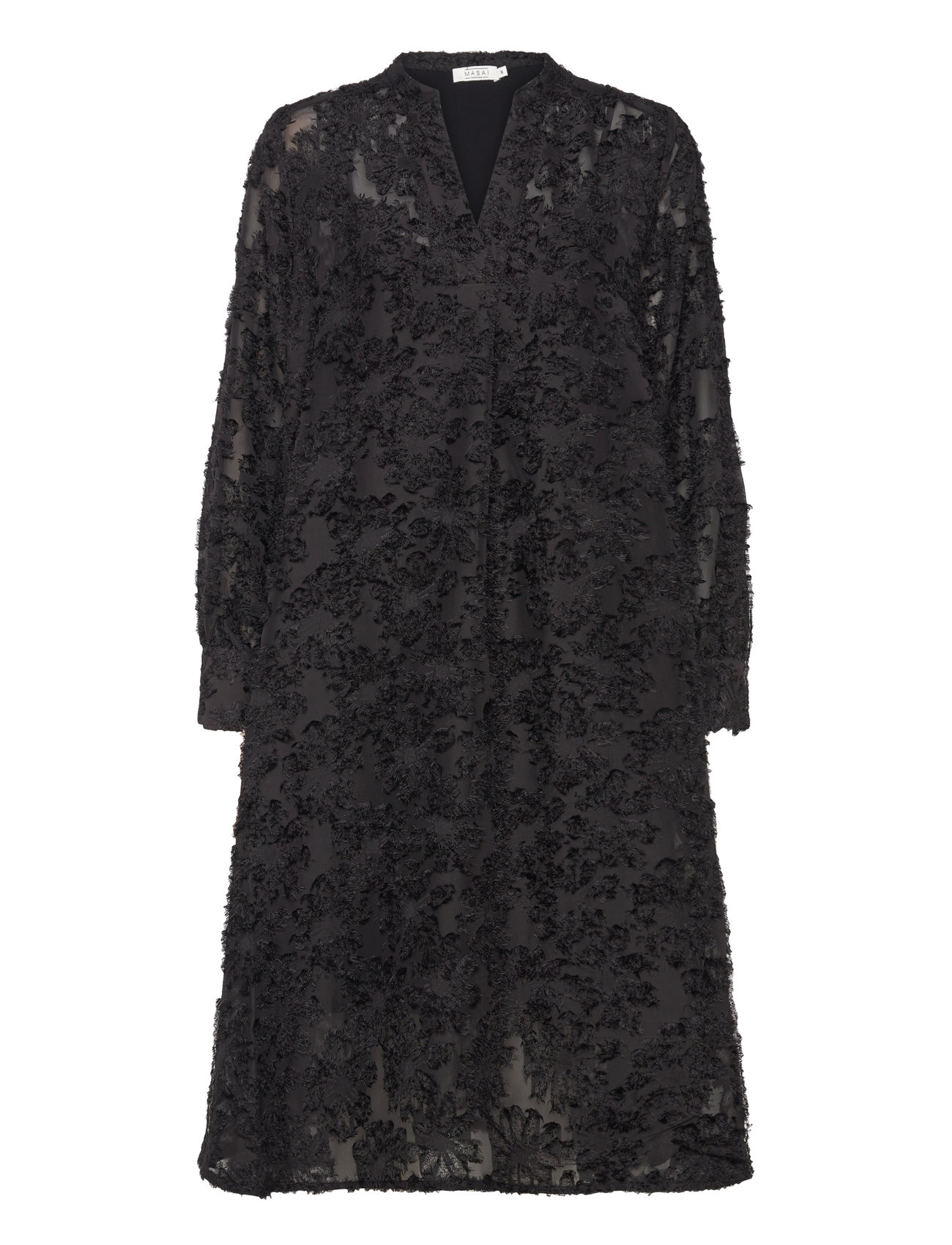 Maoberon W Slipdress Knælang Kjole Black Masai