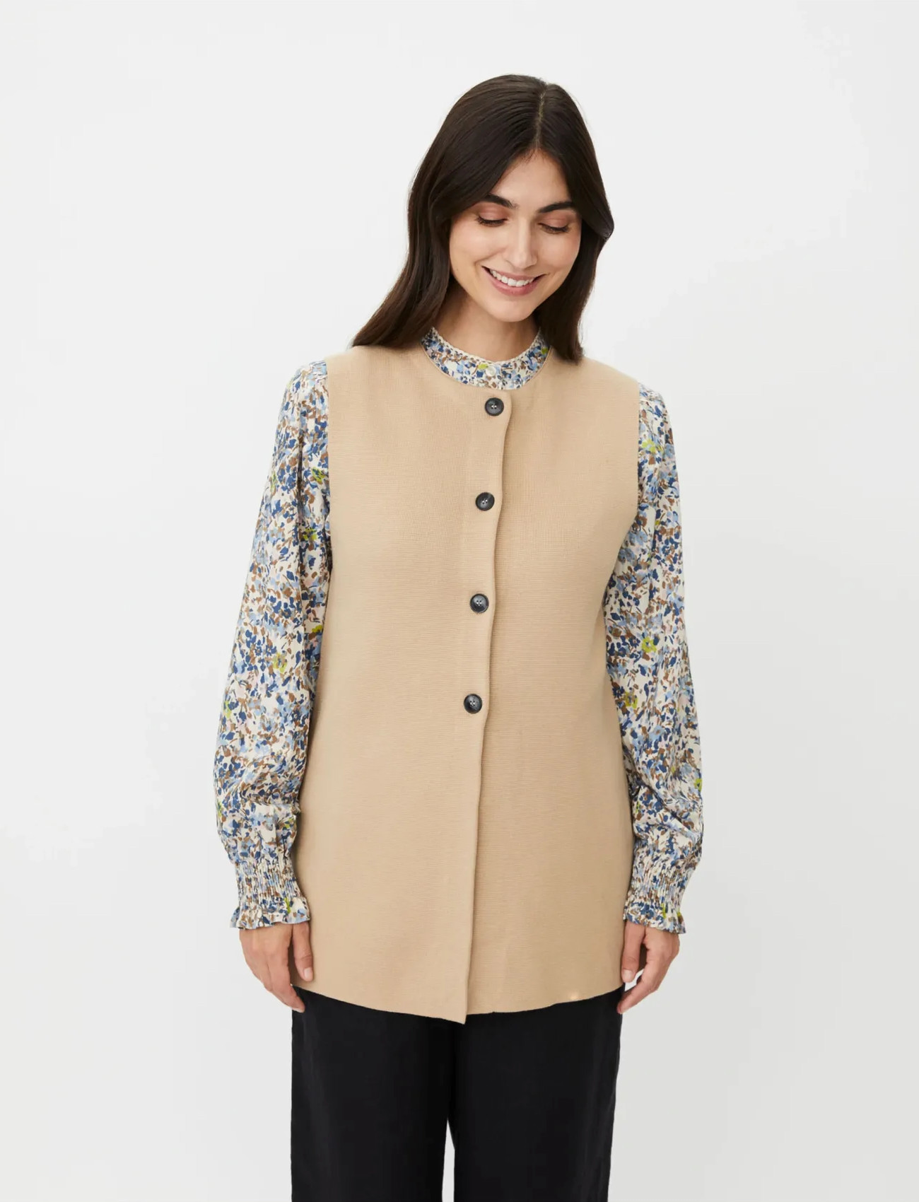 Masai Malinbine, L, Beige, Veste > Strikkede Veste, Dame