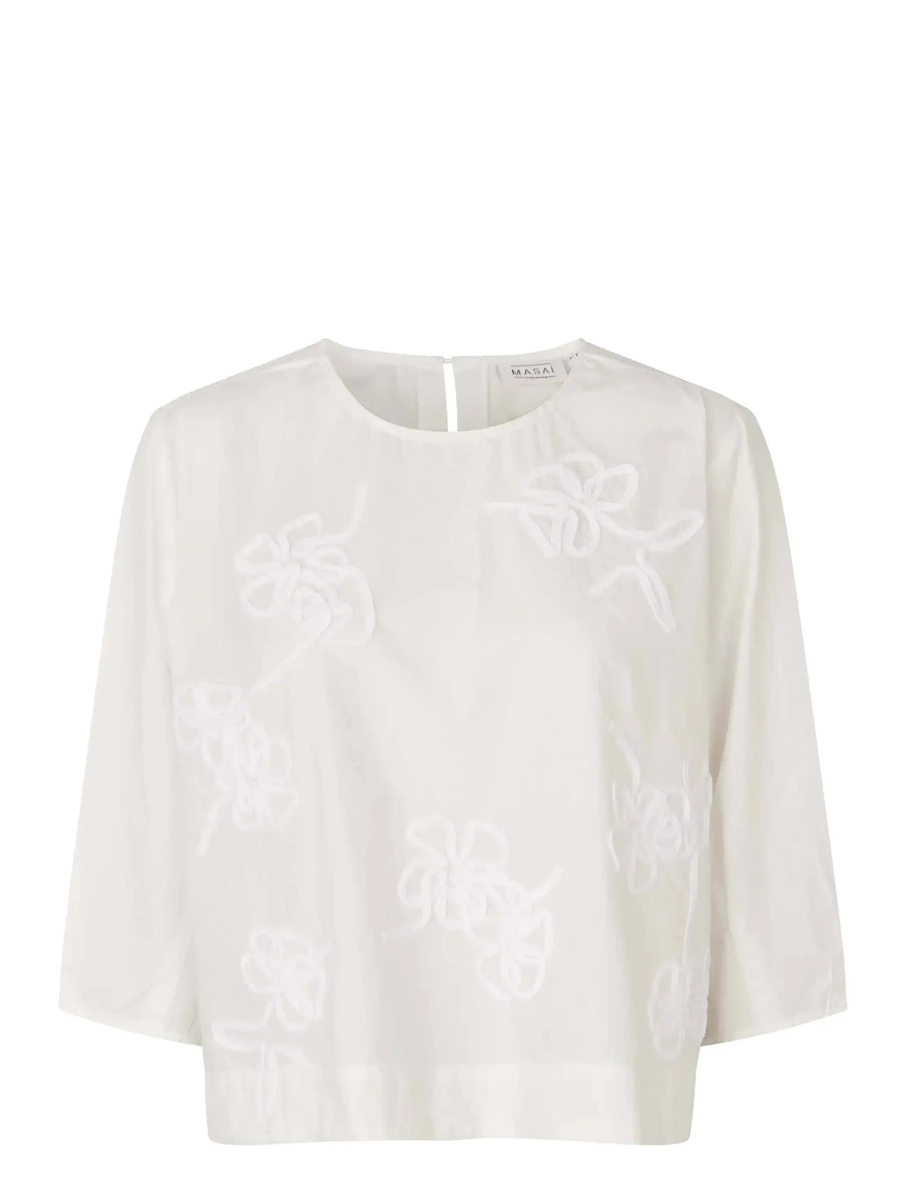Masai Madrenithra, L, White, Bluser > Kortærmede, Dame