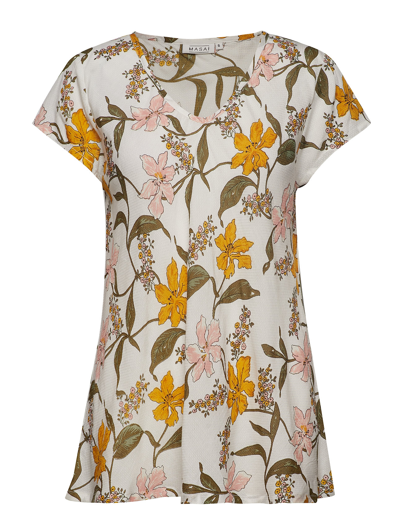 Kaza Top Blouse Korte Mouwen Multipatroon Masai masai kopen in de aanbieding