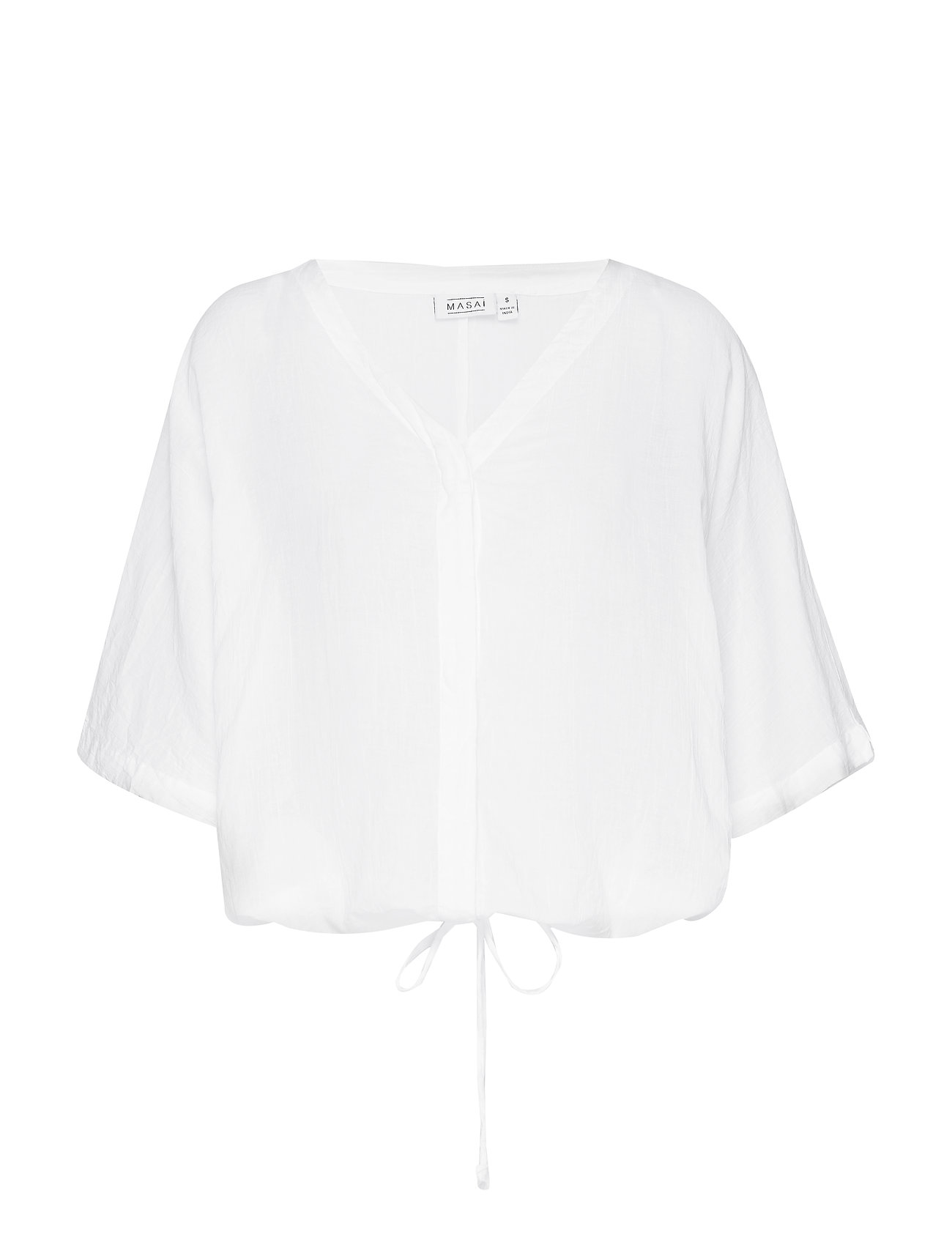 Ilona Blouse Korte Mouwen Wit Masai masai kopen in de aanbieding Ilona Blouse Korte Mouwen Wit Masai masai kopen in de aanbieding