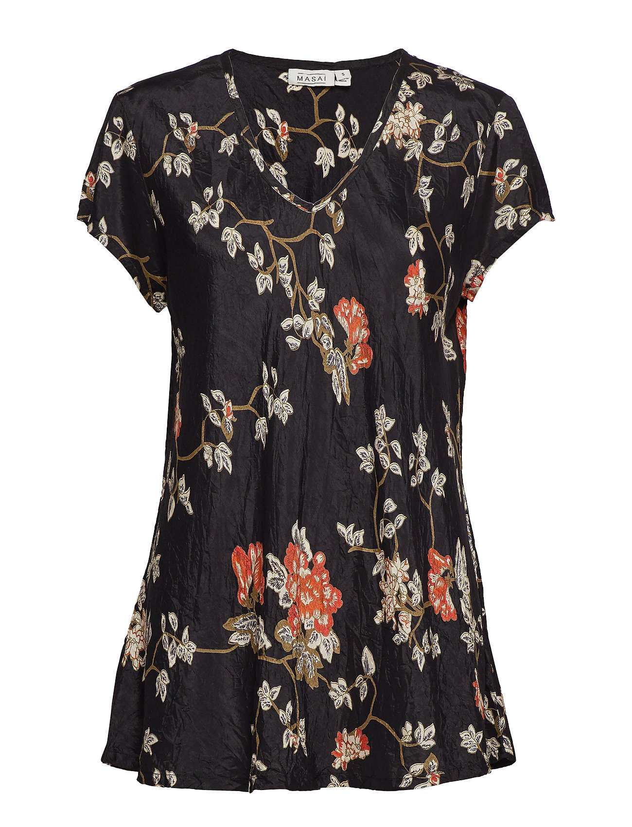 Kaza Top Blouse Korte Mouwen Zwart Masai masai kopen in de aanbieding