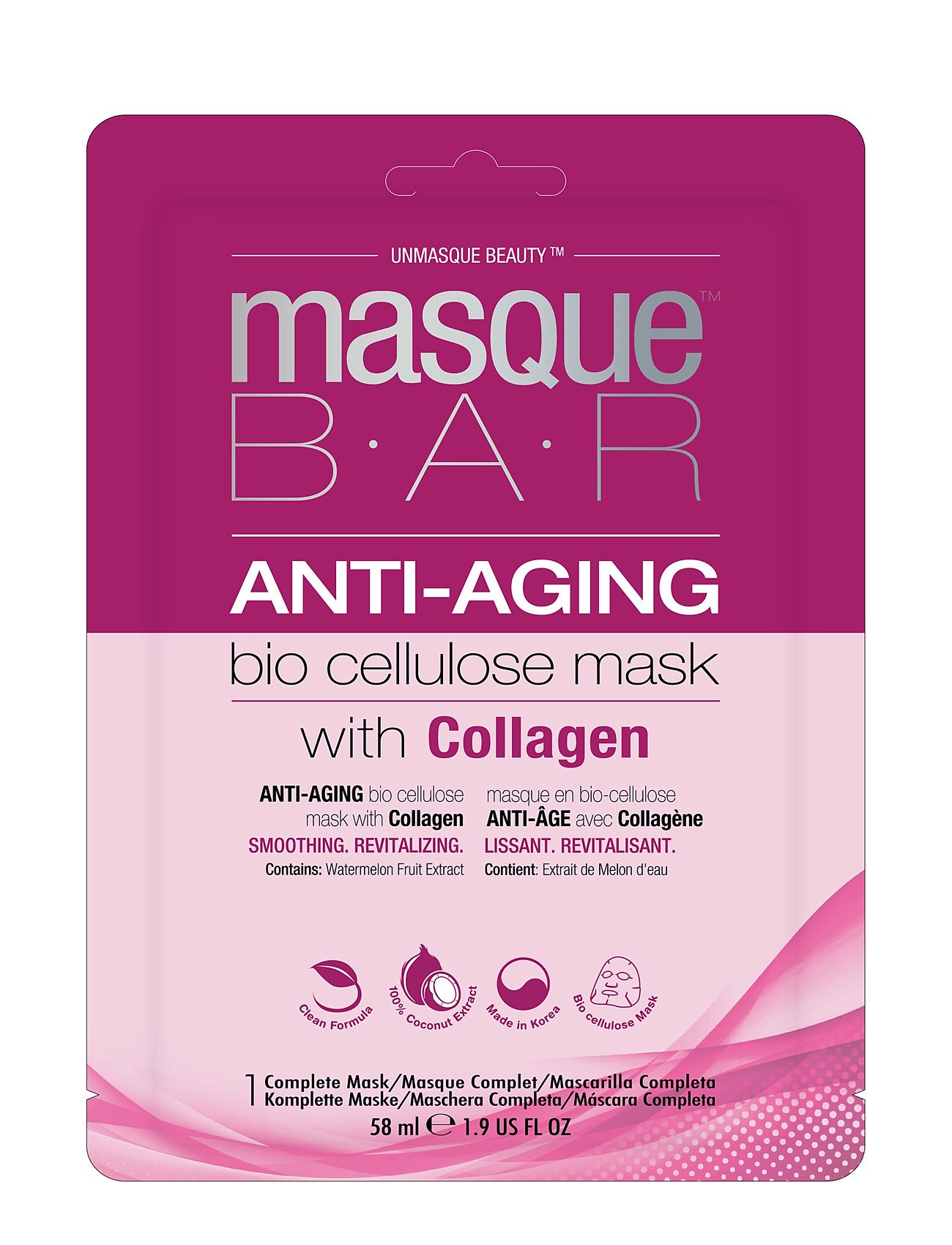 Masquebar Bio Cellulose Anti-Aging Mask Beauty Women Skin Care Face Face Masks Anti-age Masks Masque B.A.R