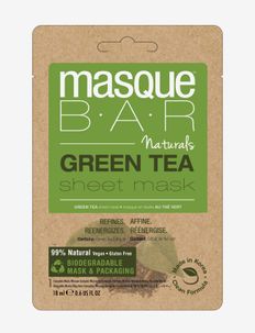 MasqueBar Naturals Green Tea Sheet Mask - ansiktsmask - no colour