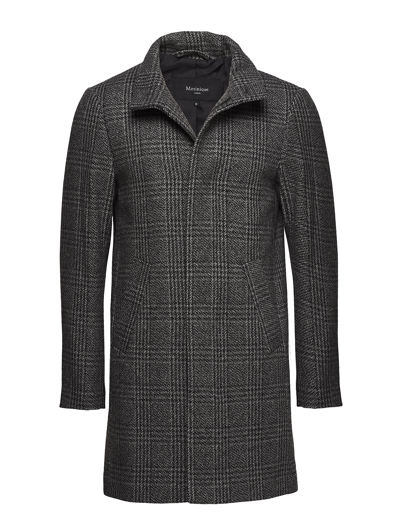 Harvey Euro Check Wollen Jas Lange Grijs Matinique matinique kopen in de aanbieding