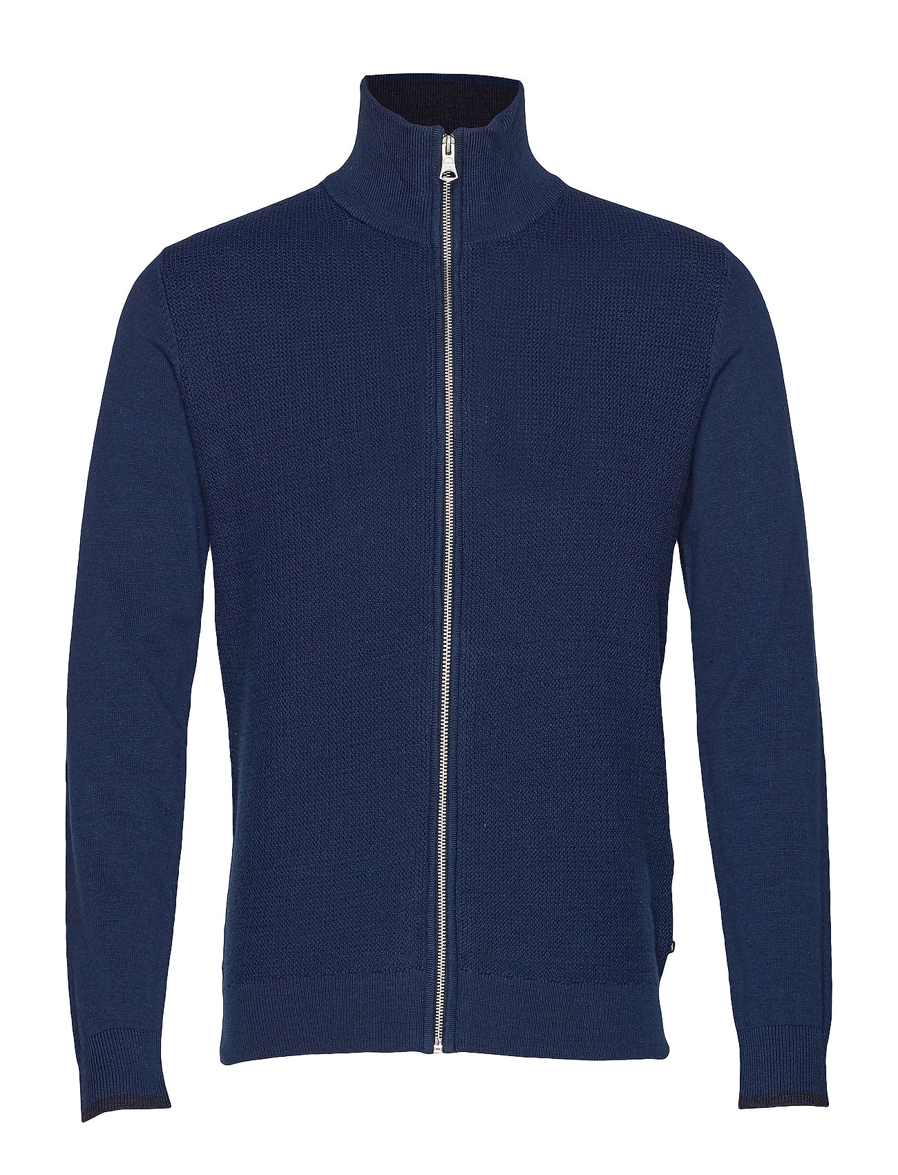 Sport High Neck Gebreide Trui Cardigan Blauw Matinique matinique kopen in de aanbieding
