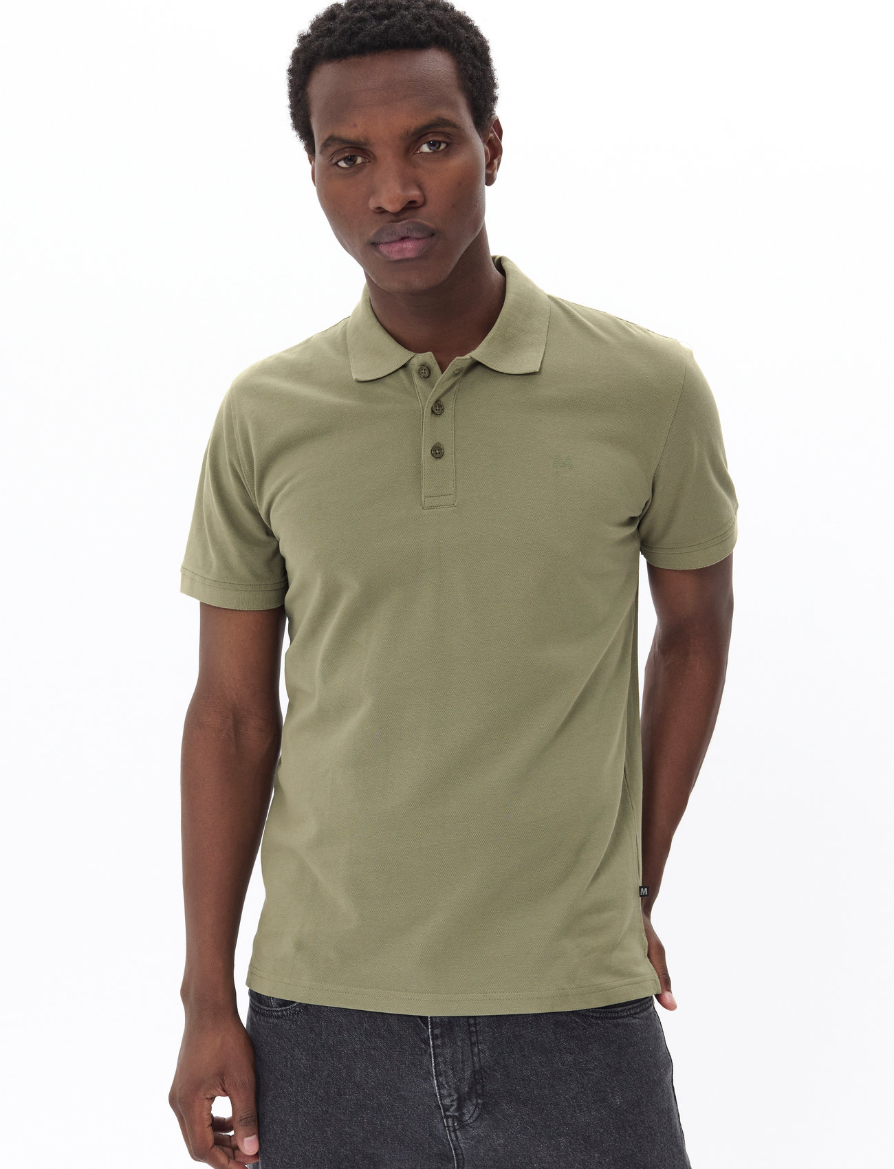 Matinique Mapoleo Melange, S, Polos, Khakigrün - Short-sleeved, Männerswear