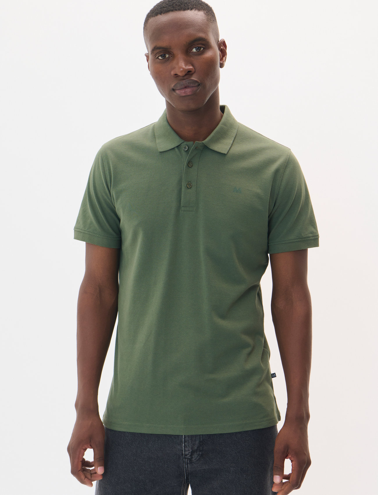 Matinique Mapoleo Melange, L, Polos, Grün - Short-sleeved, Männerswear