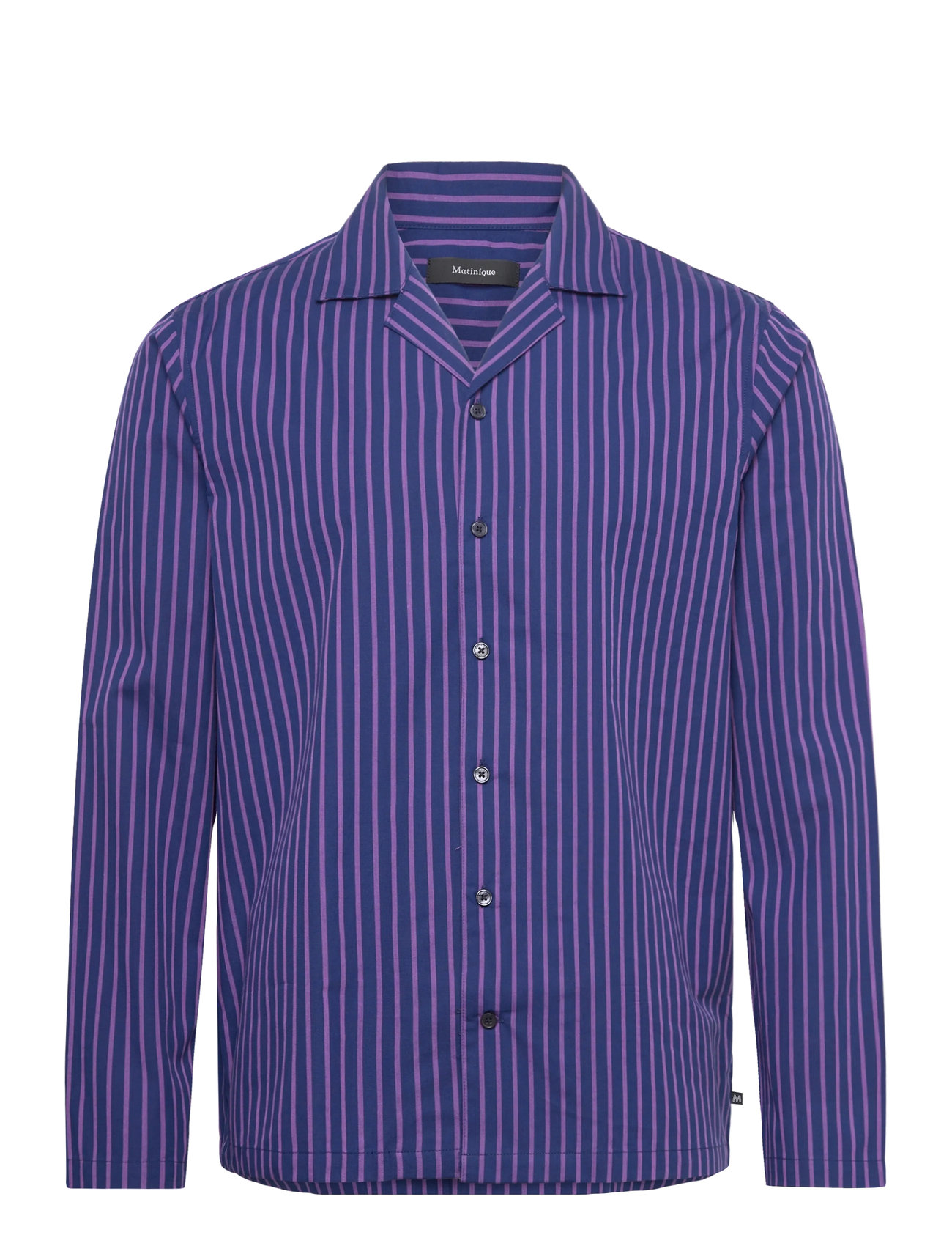 Matinique Maemerson Pj Long, XXL, Purple, Shirts > Striped Shirts, Herre