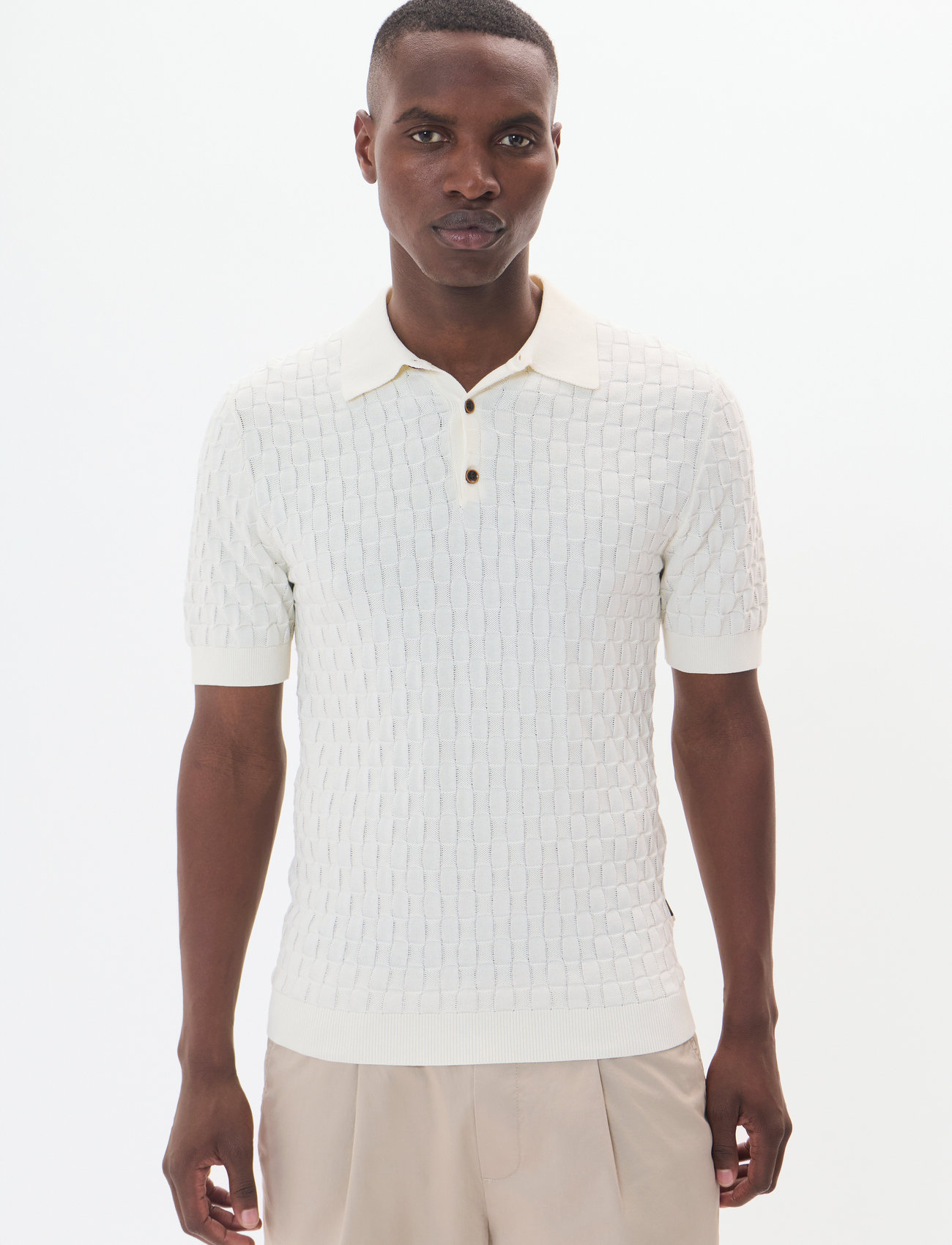 Matinique Mapolo Bb Heritage, S, Cream, Strik > Kortærmede Strikkede Poloer, Herre