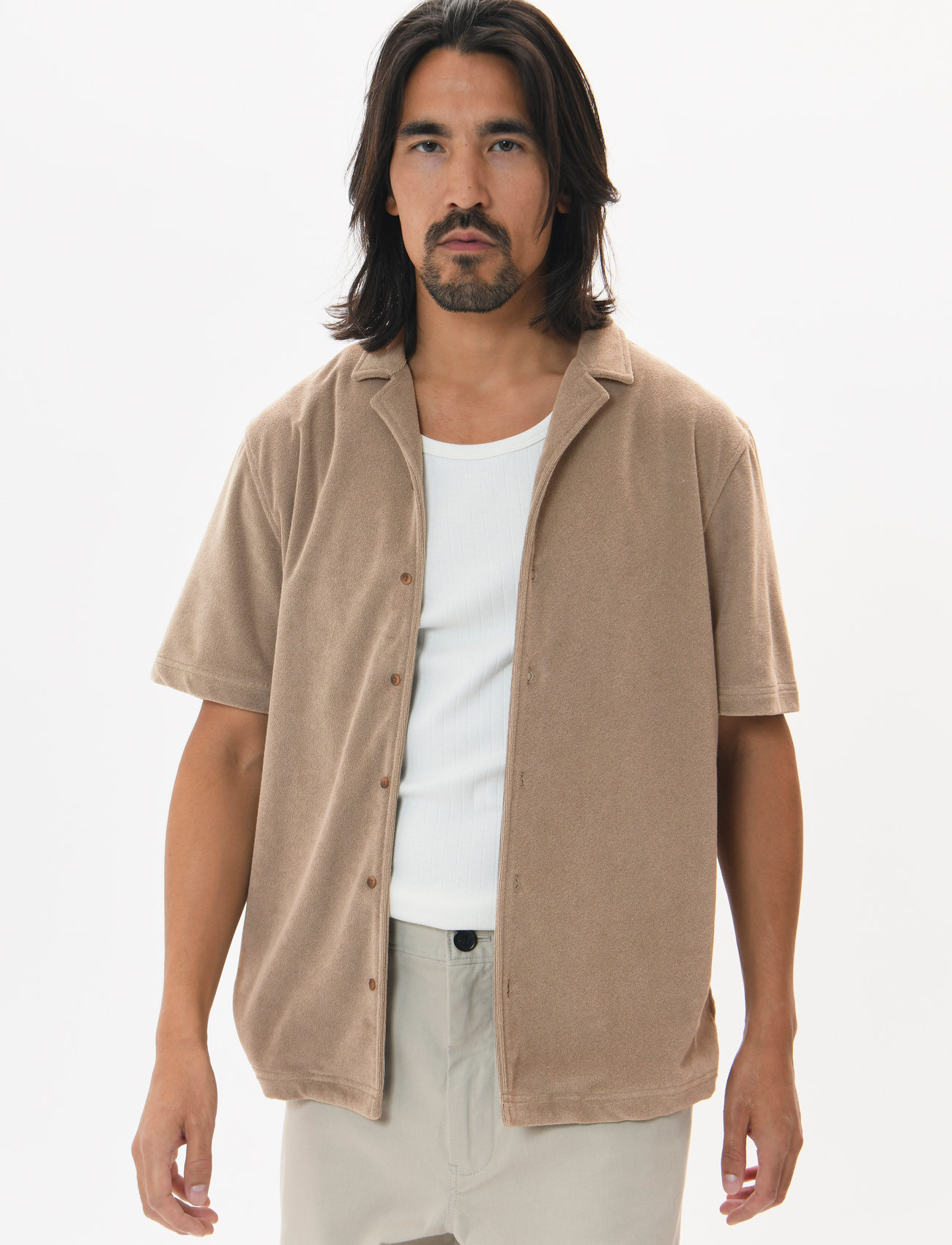 Matinique Mabrayden Heritage, M, Brown, Skjorter > Kortærmede Shirts, Herre