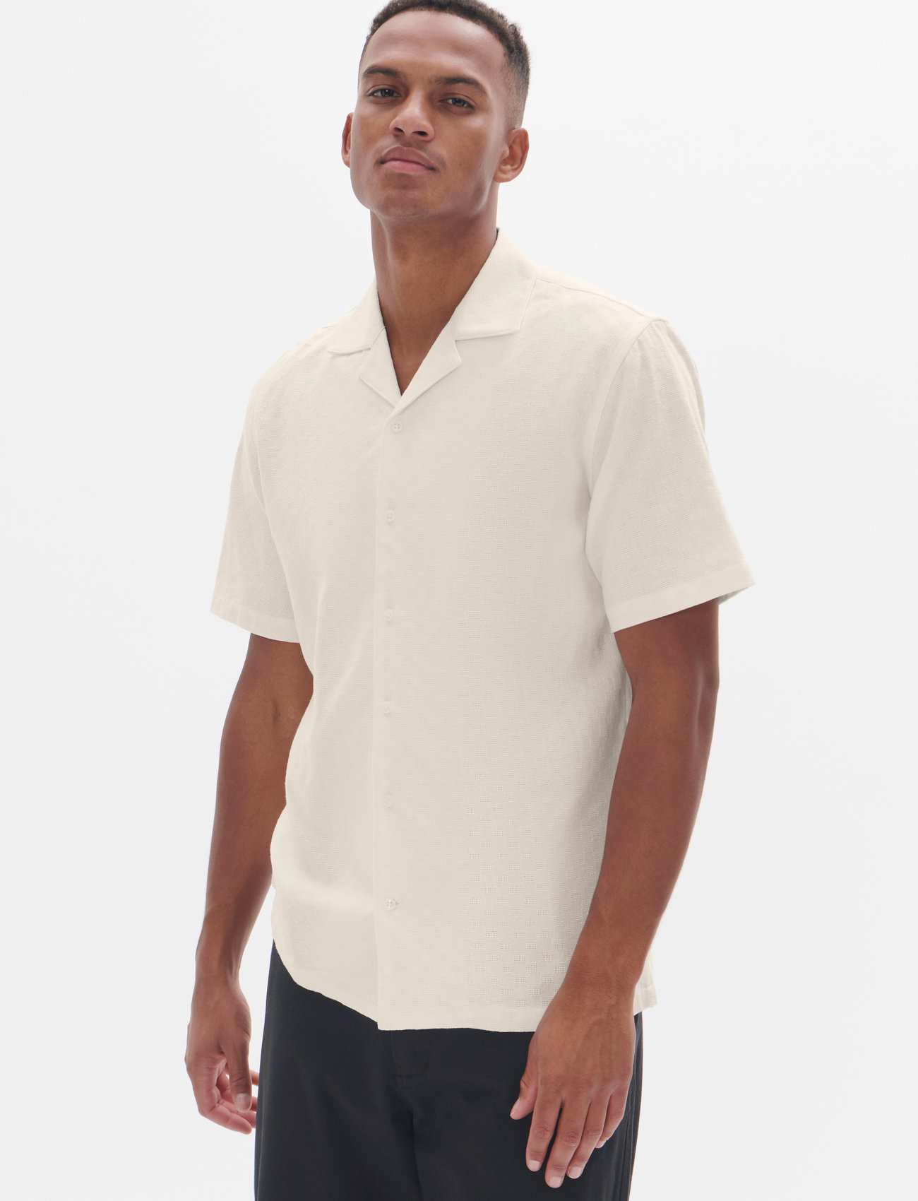 Matinique Maklampo 73, M, Cream, Skjorter > Kortærmede Shirts, Herre