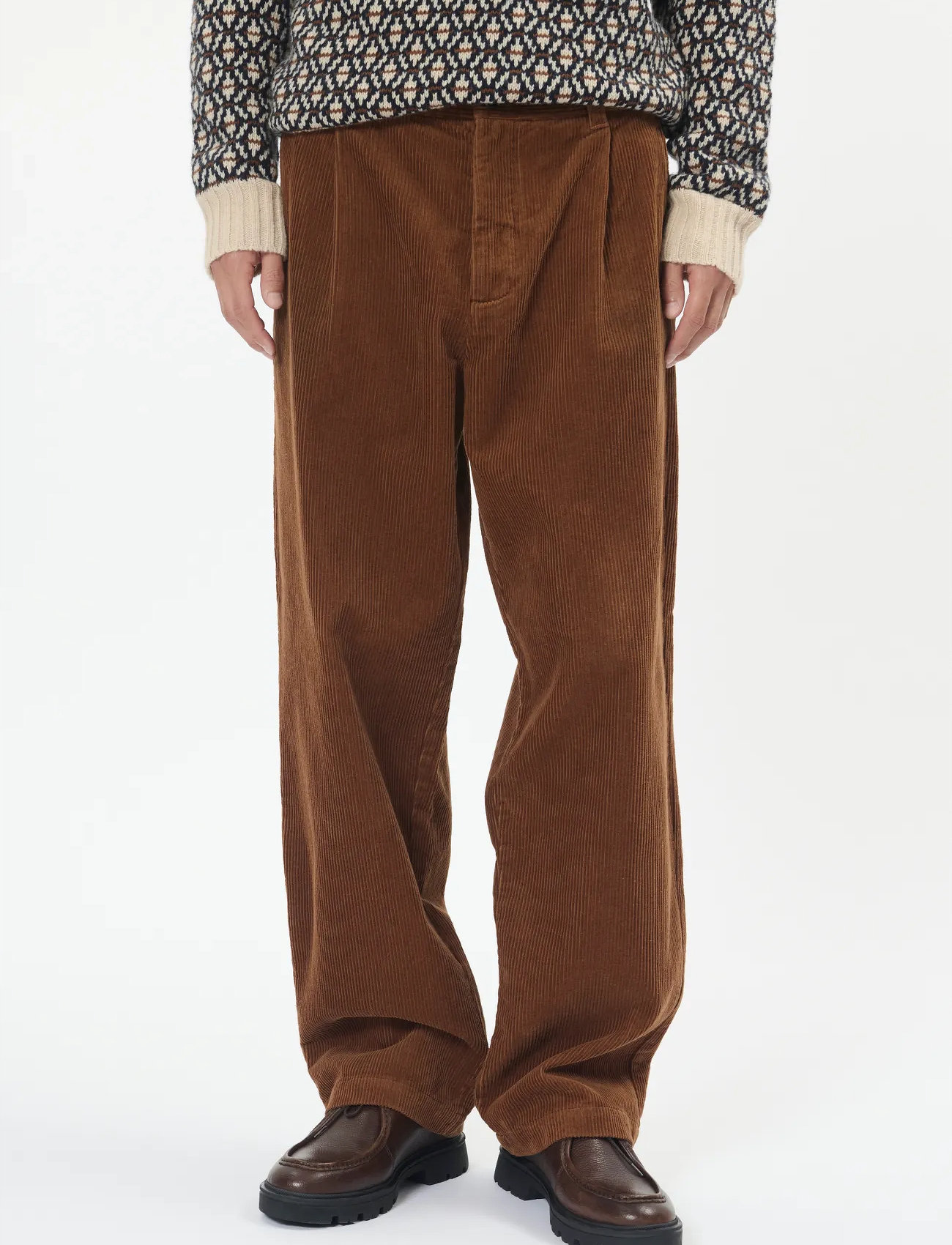 Matinique Machino Pleat Pant 73, 30 x 32, Brown, Bukser > Afslappet, Herre