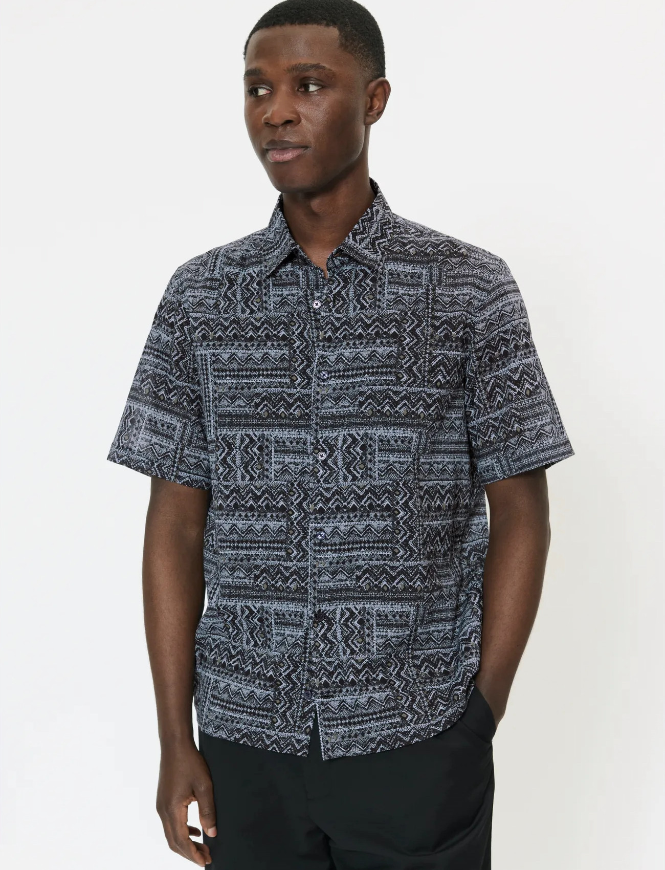 Matinique Maklampo Ss, S, Blue, Skjorter > Afslappet Shirts, Herre