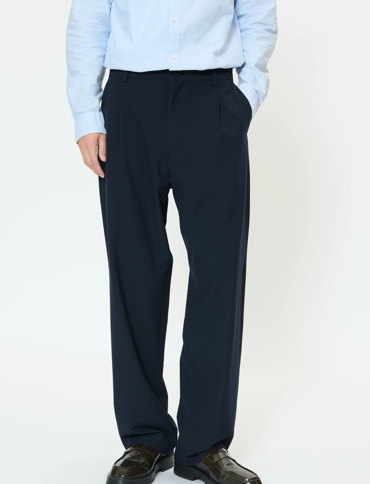 Matinique Machino Pleat Pants, 31, Navy, Bukser > Formelle Bukser, Herre
