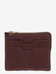 Cardholder with Zipper - DK BROWN