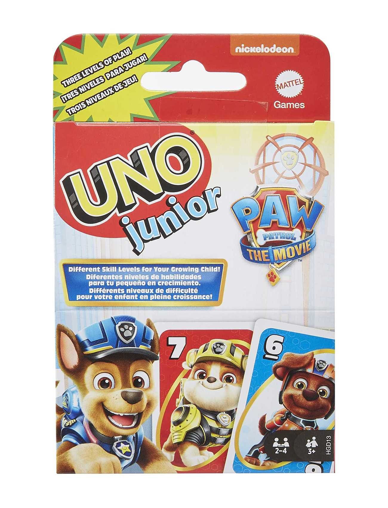 Games Uno Junior Paw Patrol The Movie Toys Puzzles And Games Games Card Games Multi/patterned Mattel Games