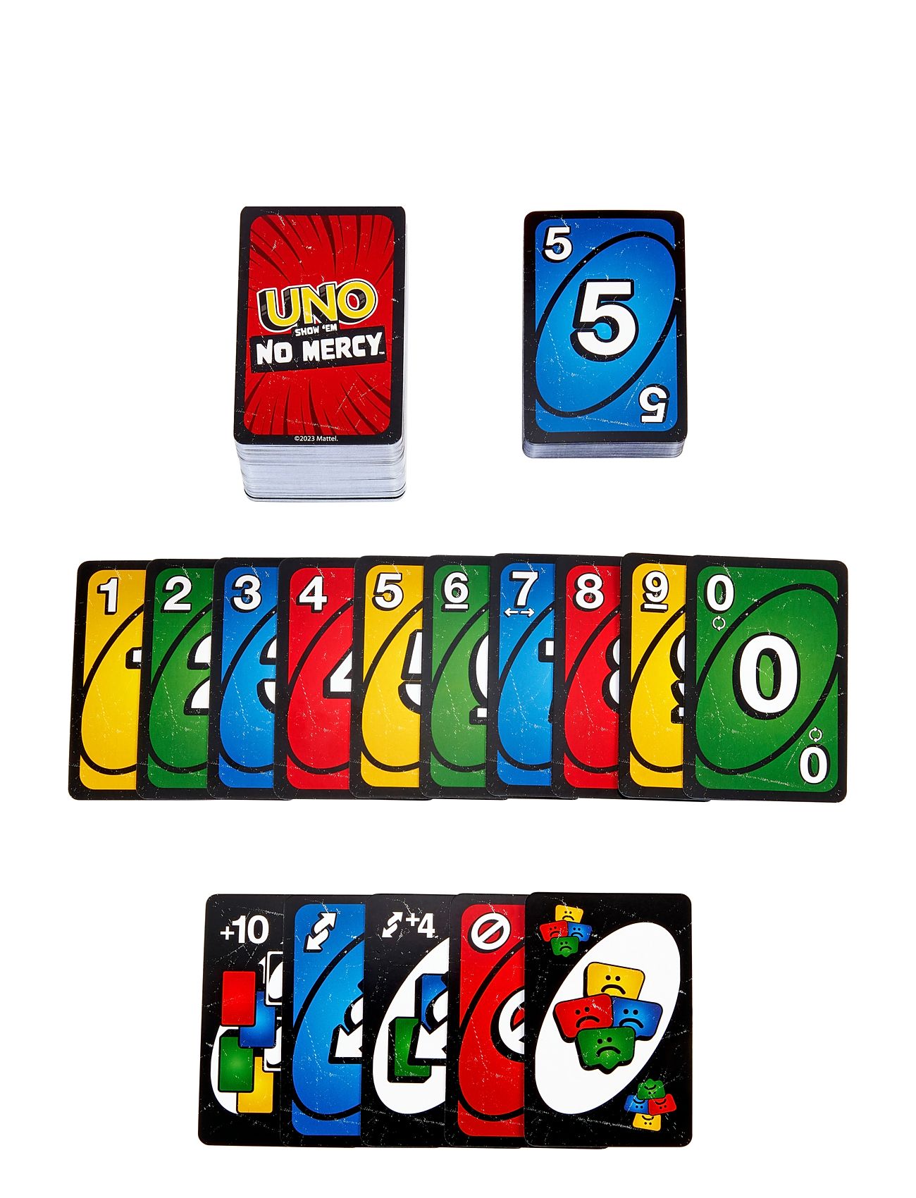 Games Uno Show 'Em No Mercy Toys Puzzles And Games Games Card Games Multi/patterned Mattel Games