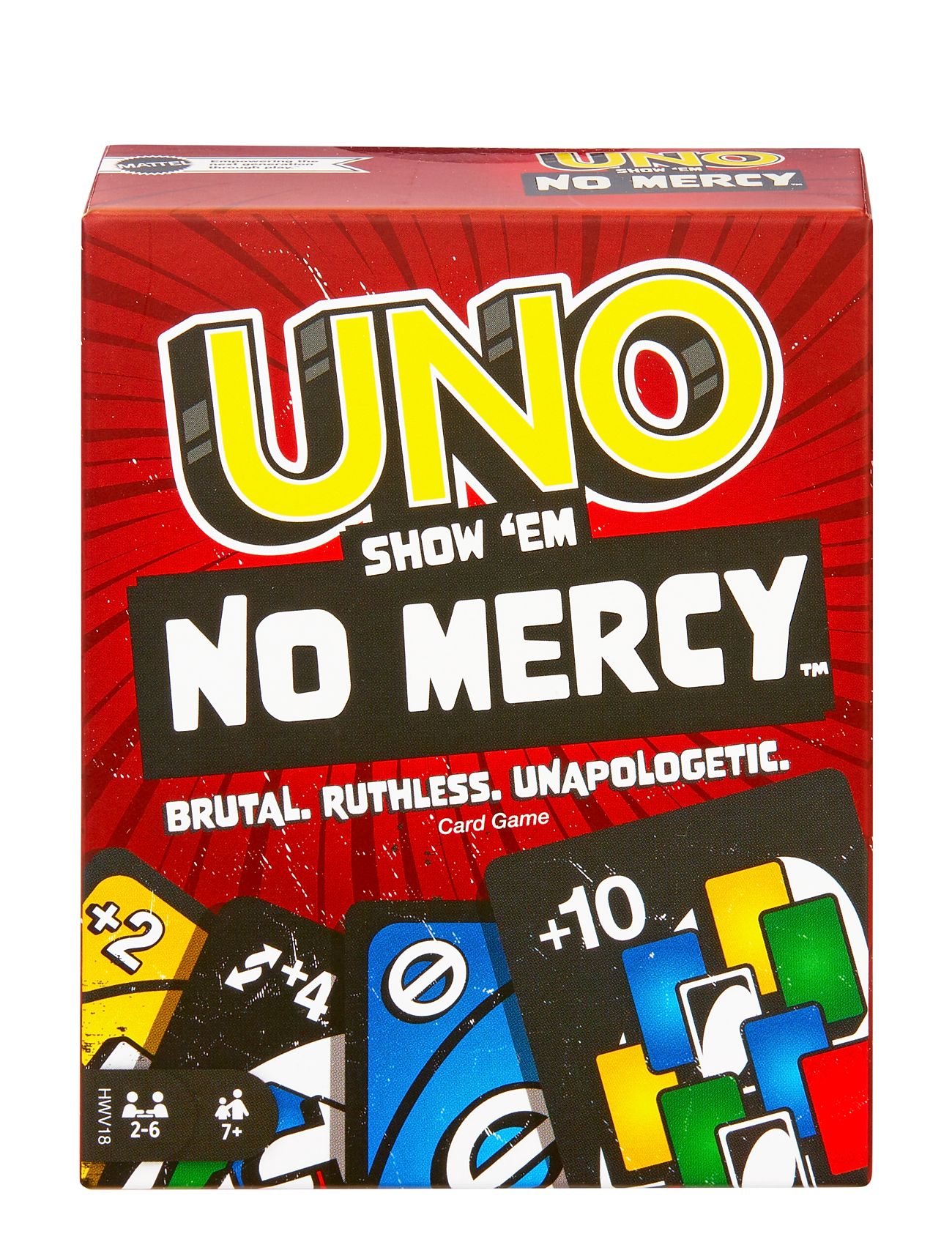 Games Uno Show 'Em No Mercy Toys Puzzles And Games Games Card Games Multi/patterned Mattel Games