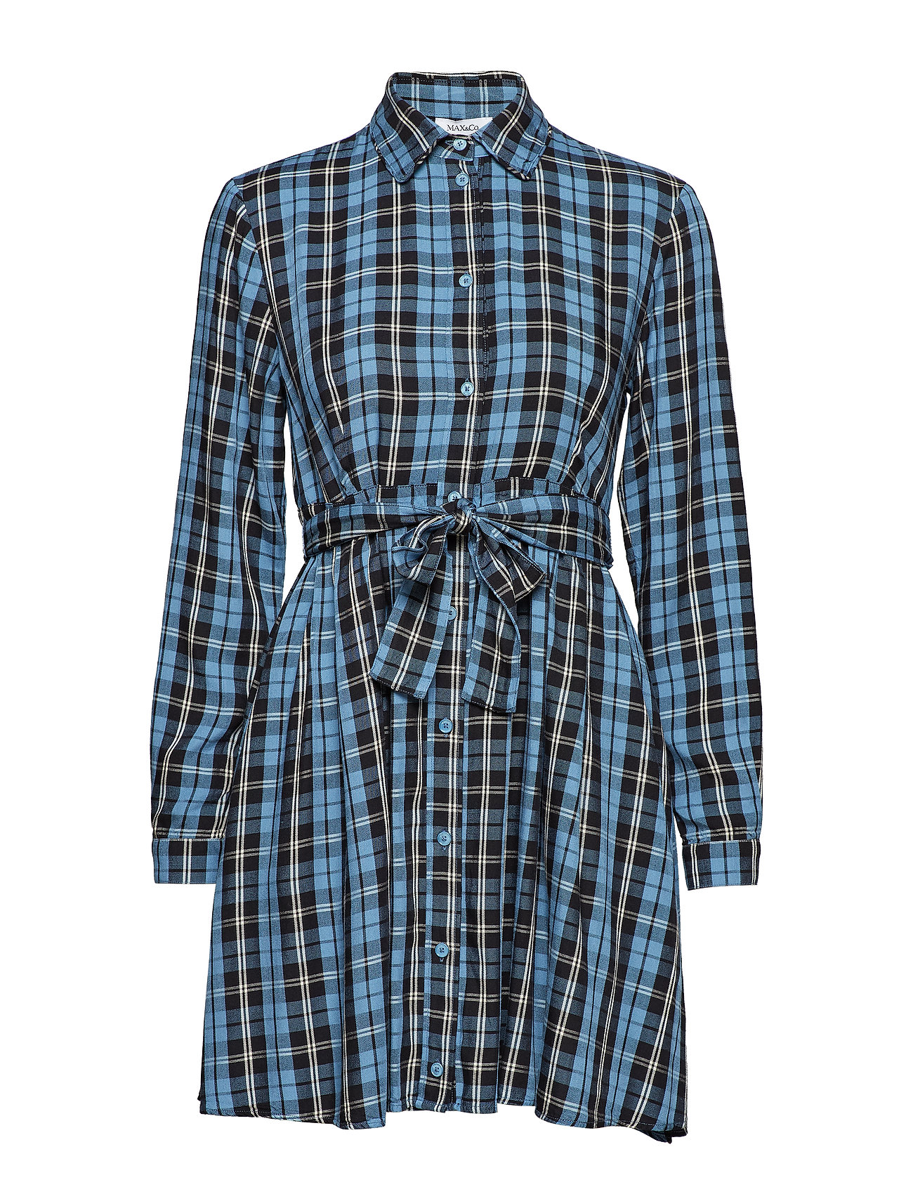 Densita Jurk Knielengte Blauw Maxco maxco kopen in de aanbieding