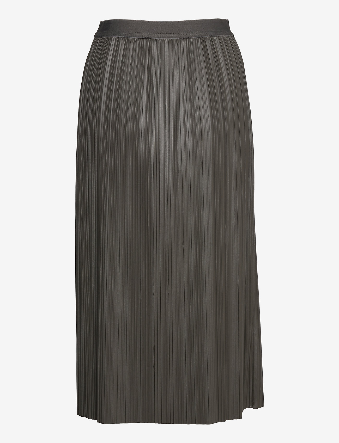 dark grey metallic pleated skirt