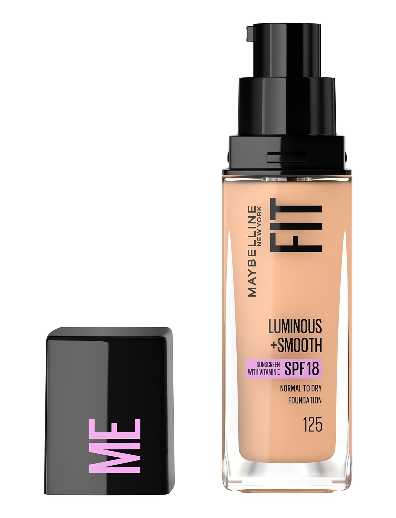 Maybelline New York Fit Me Luminous + Smooth Foundation 125 Nude Beige Foundation Makeup Maybelline