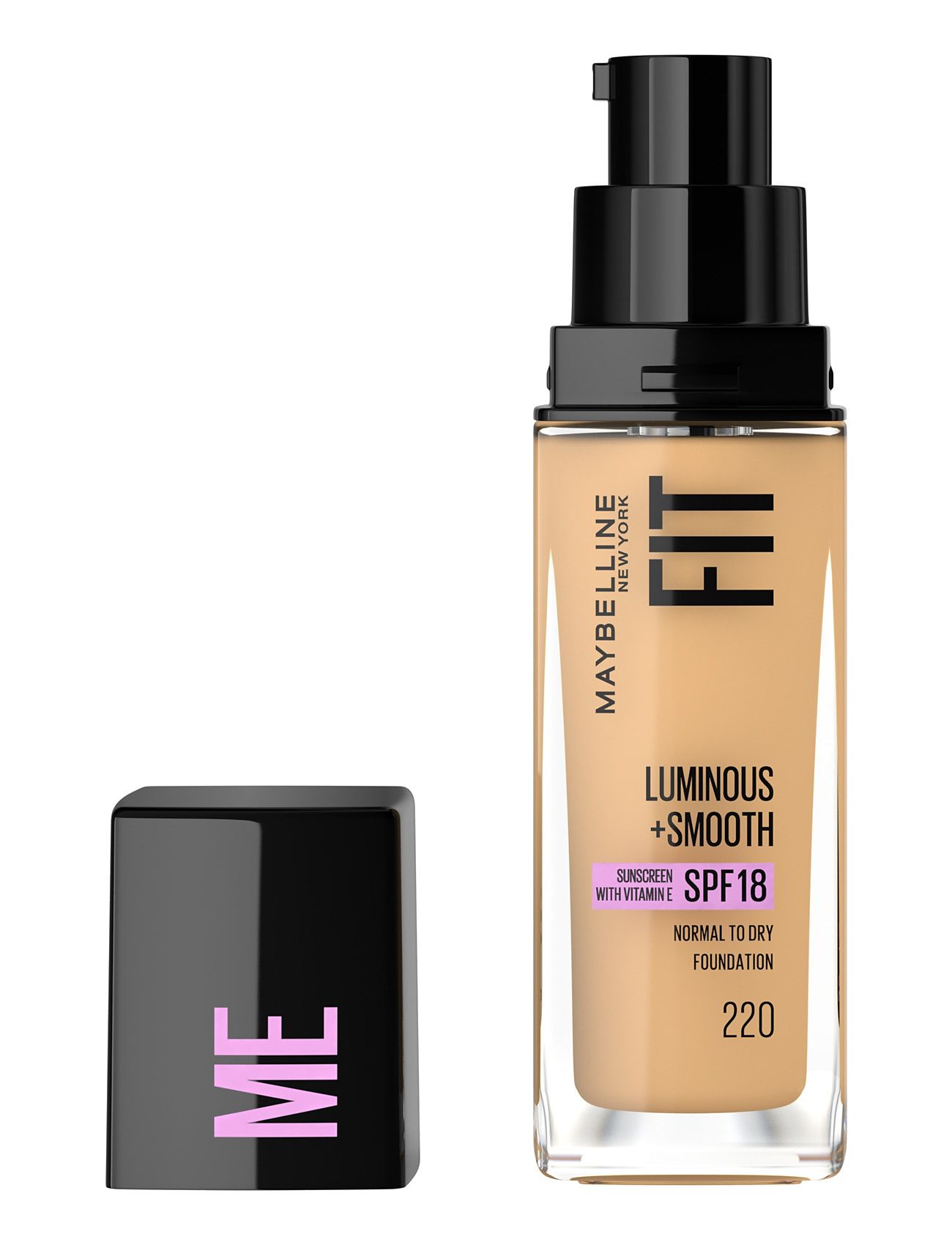 Maybelline New York Fit Me Luminous + Smooth Foundation 220 Natural Beige Foundation Smink Maybelline