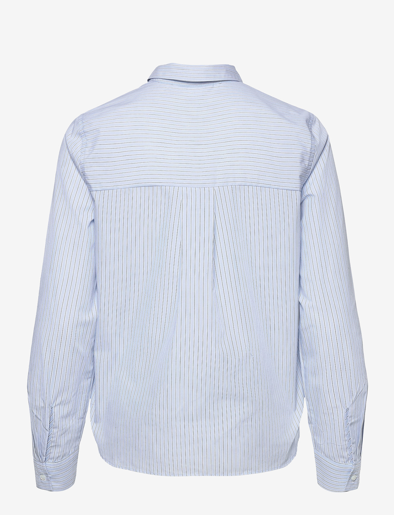 mbyM - Octavio - langærmede skjorter - blue white black stripe - 1