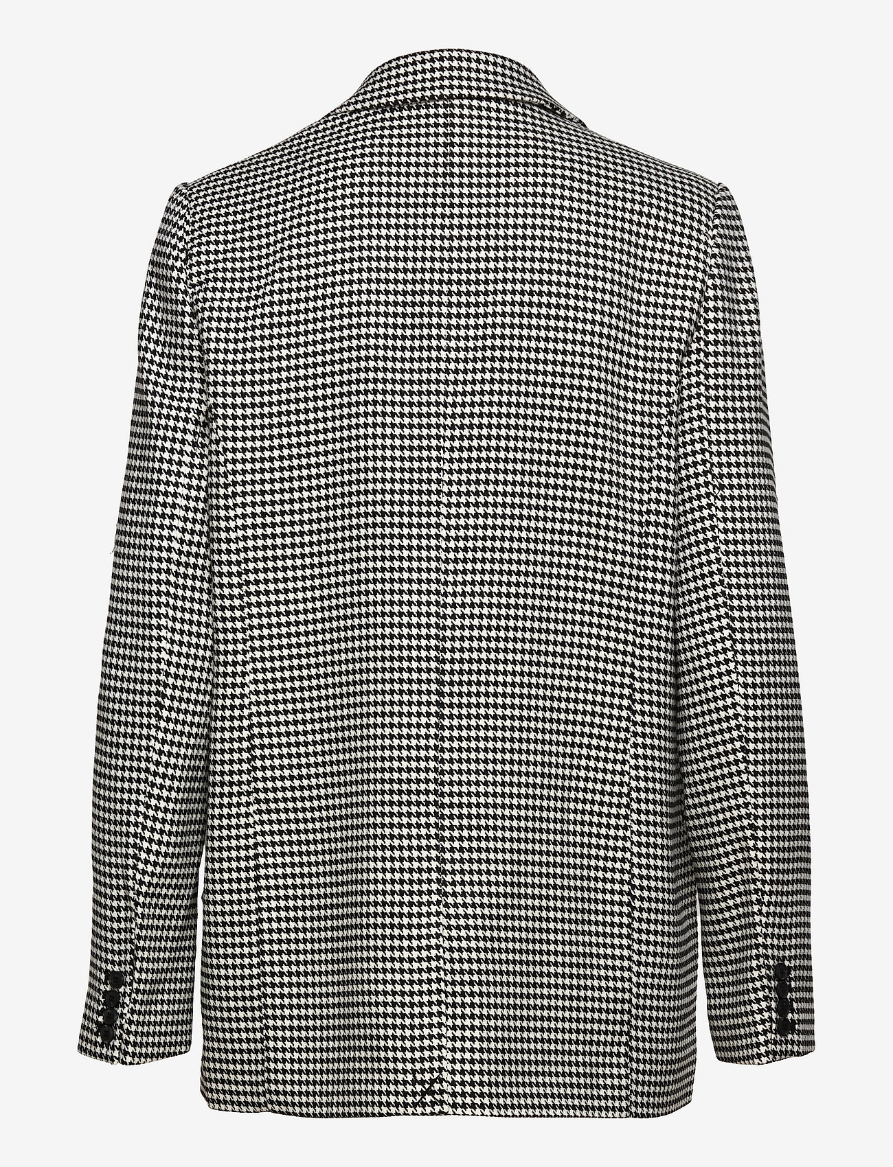 black and white dogtooth blazer