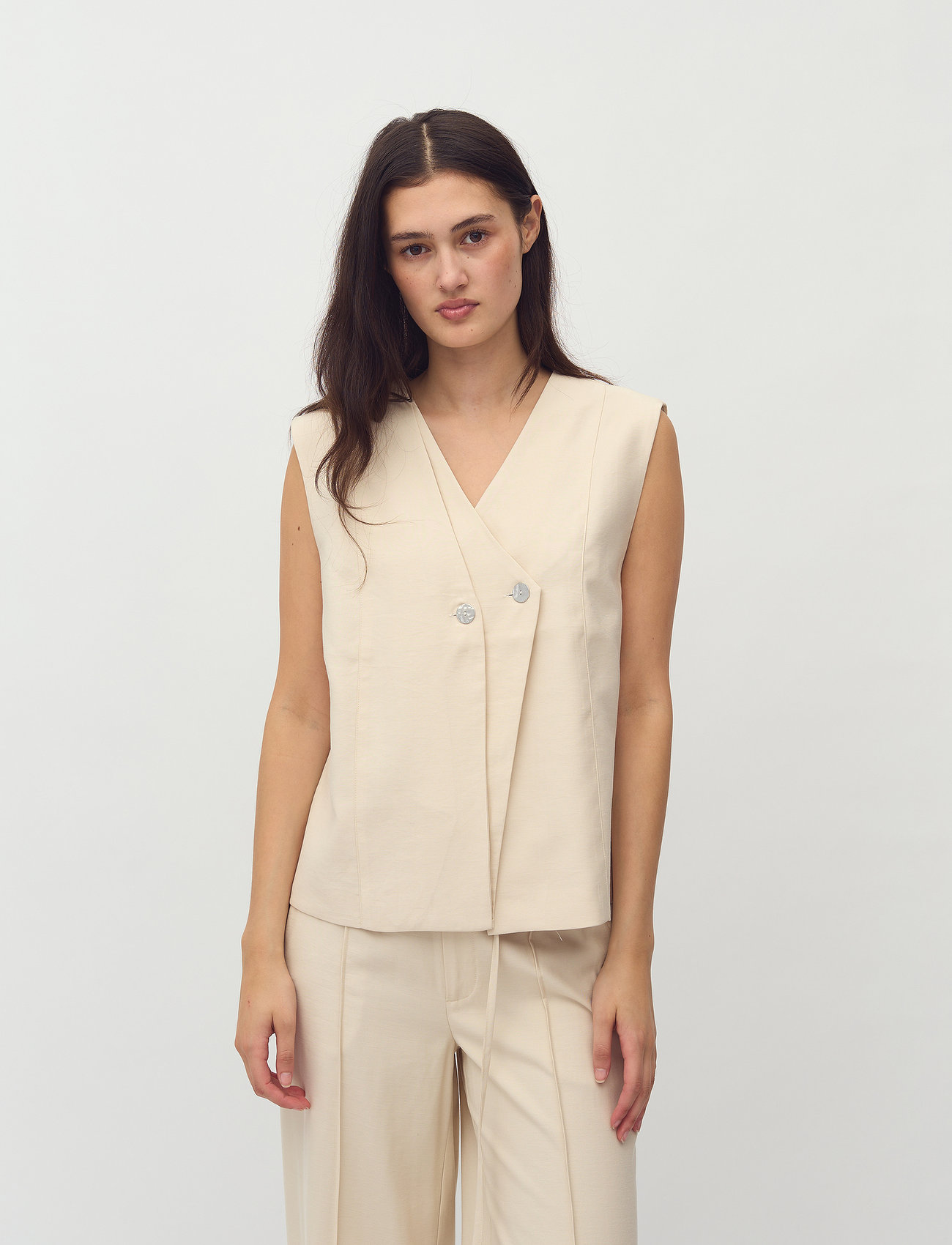 mbyM Alfonsina-M, XL, Cream, Blazere > Enkeltradede Blazere, Dame