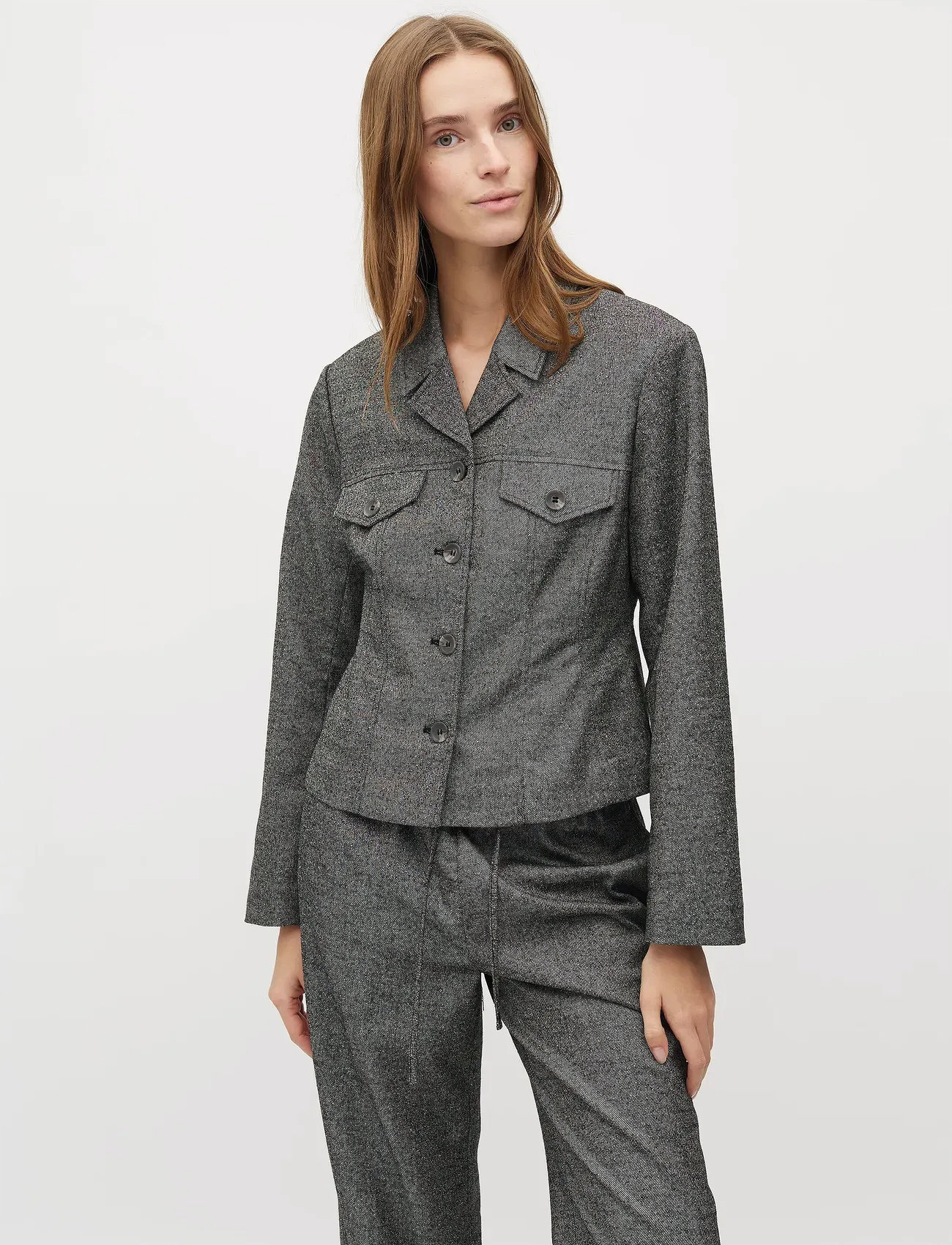 mbyM Fergi-M, XL, Grey, Blazere > Enkeltradede Blazere, Dame